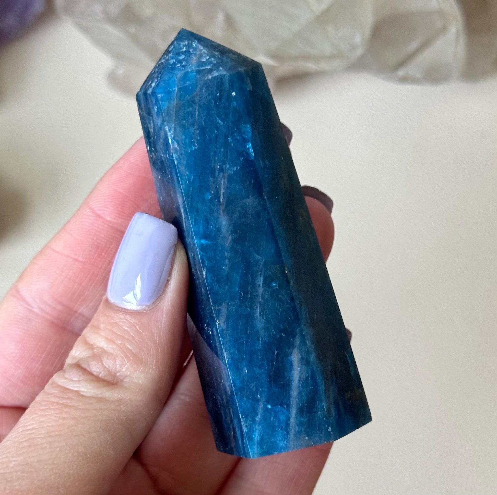 Beautiful Blue Apatite Tower | Blue Apatite Generator