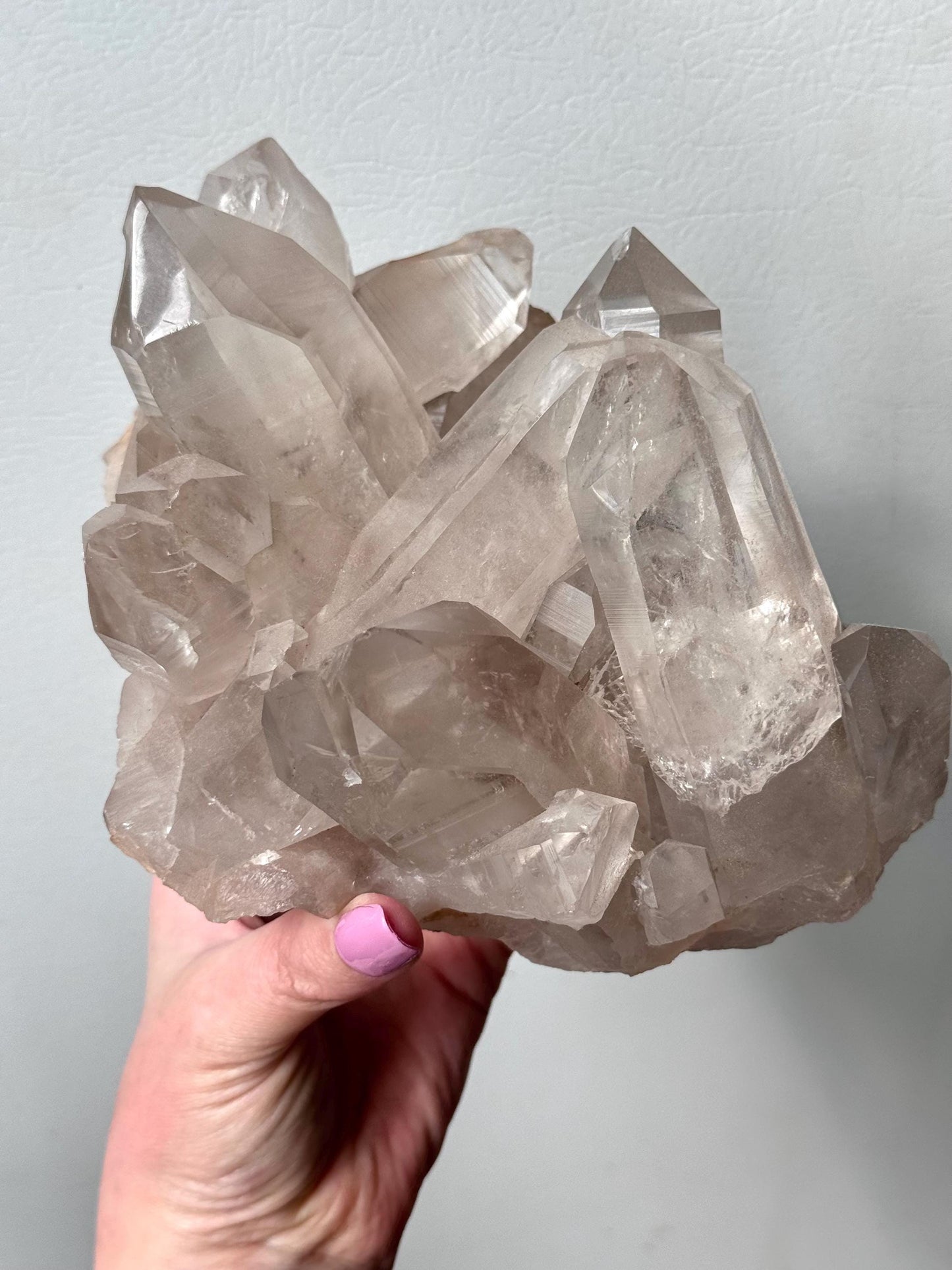 Stunning Large Smoky Lemurian Quartz Cluster from Brazil (2.704kg)