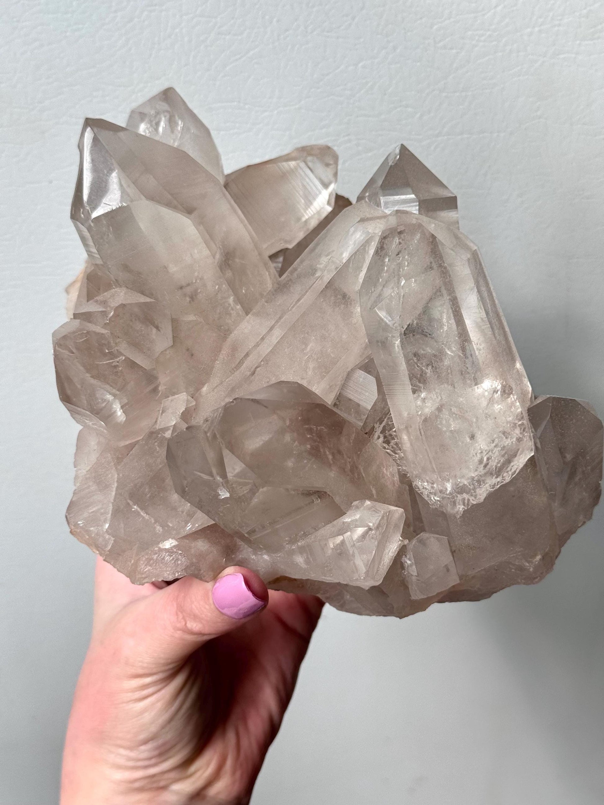Stunning Large Smoky Lemurian Quartz Cluster from Brazil (2.704kg)