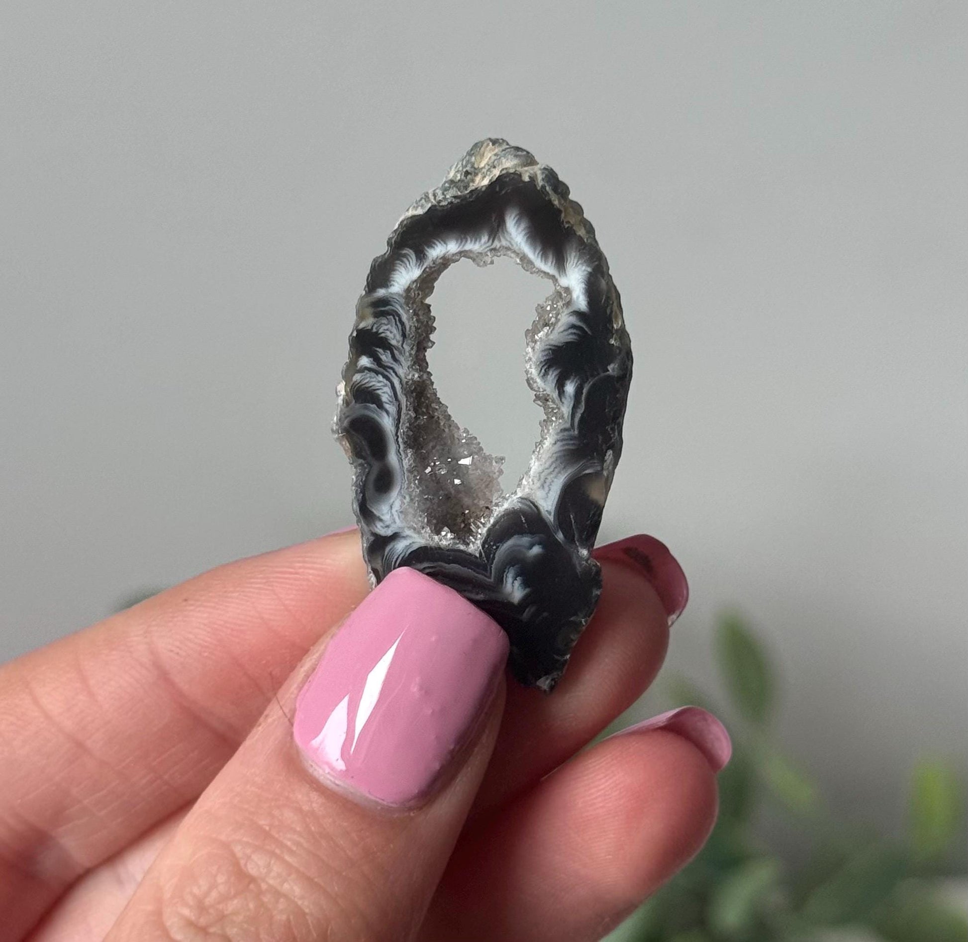 Gorgeous Druzy Oco Agate Mini Portals from Mexico | Intuitively Chosen Oco Agate Geodes
