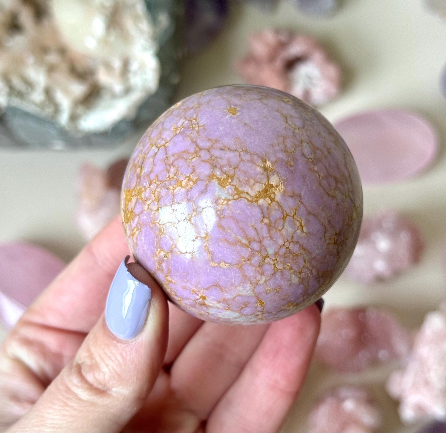Gorgeous Phosphosiderite Sphere from Peru | Phosphosiderite Crystal Ball