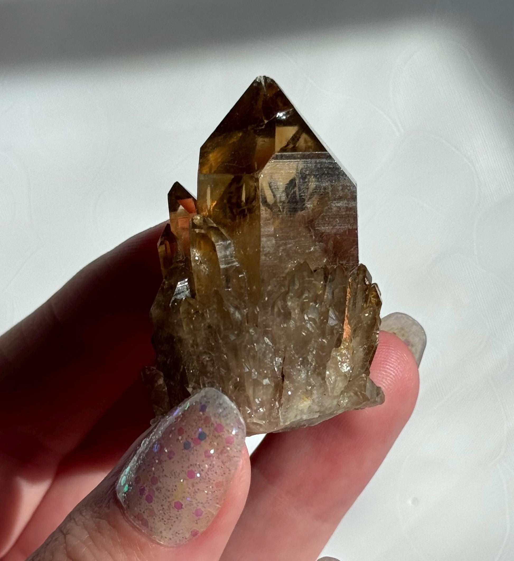 Beautiful Kundalini Citrine Point | Elestial Citrine Point from Congo