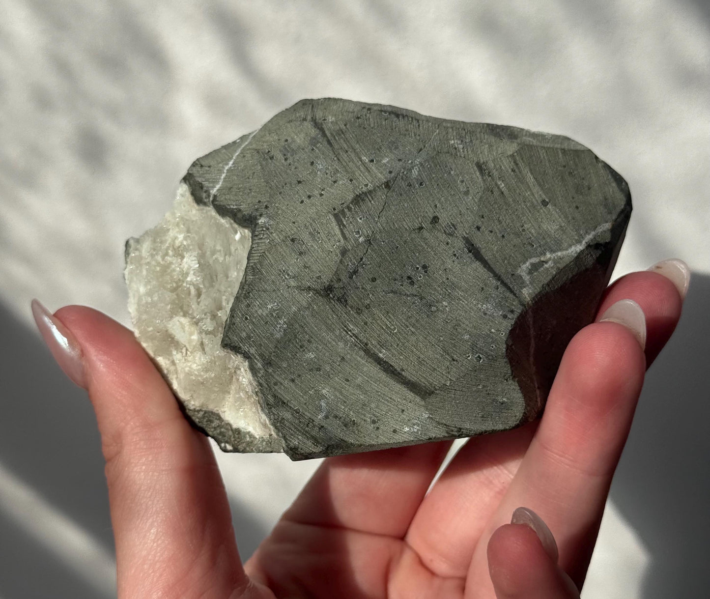Beautiful Mesolite on Druzy Apophyllite Geode from India | Mesolite Specimen on Apophyllite