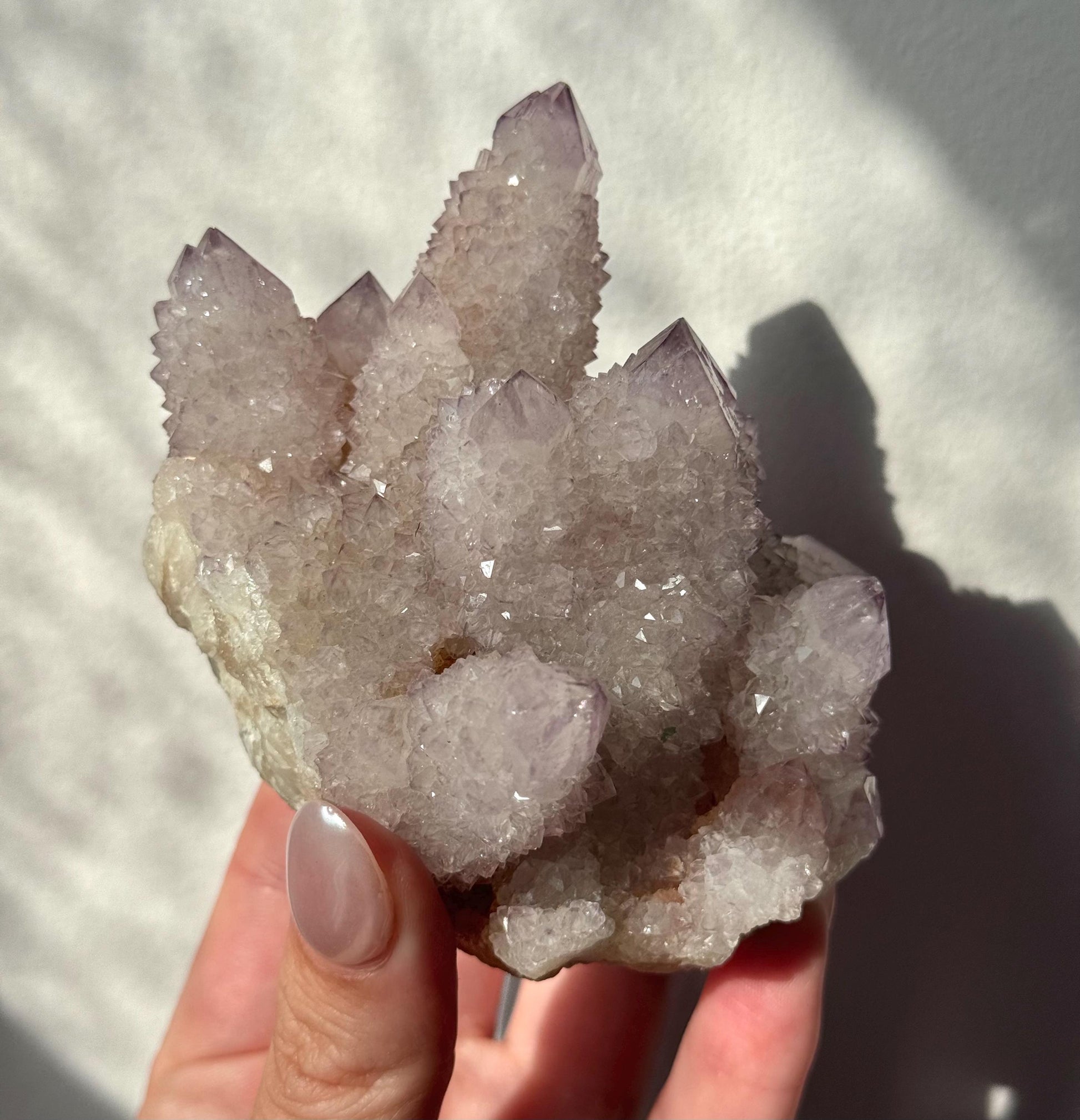 Beautiful Spirit Quartz Cluster | Lavender Cactus Quartz Cluster from South Africa