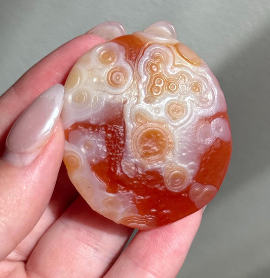 Beautiful Gobi Desert Agate Round Flat Stone | Gobi Agate Nodule