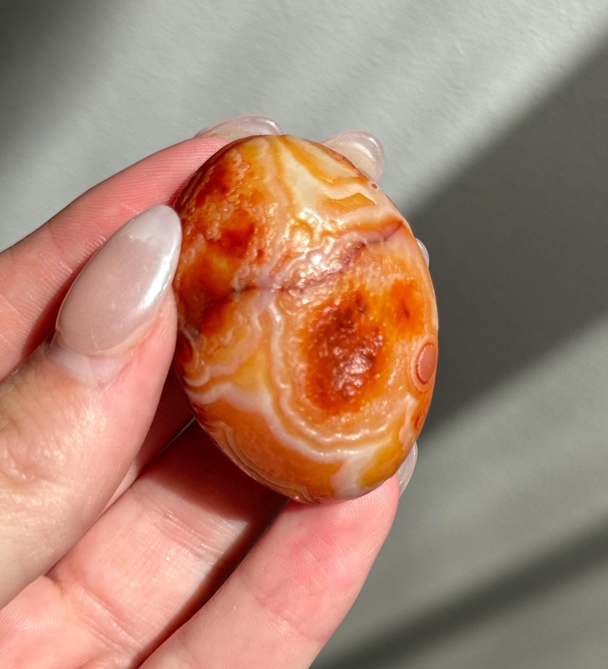 Beautiful Gobi Desert Agate Round Flat Stone | Gobi Agate Nodule