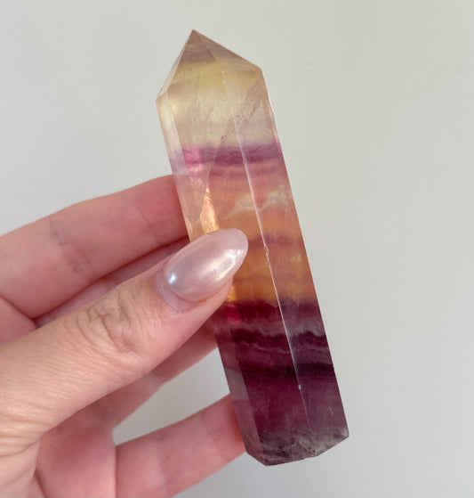 Candy Fluorite Tower Carving | Candy Fluorite Obelisk