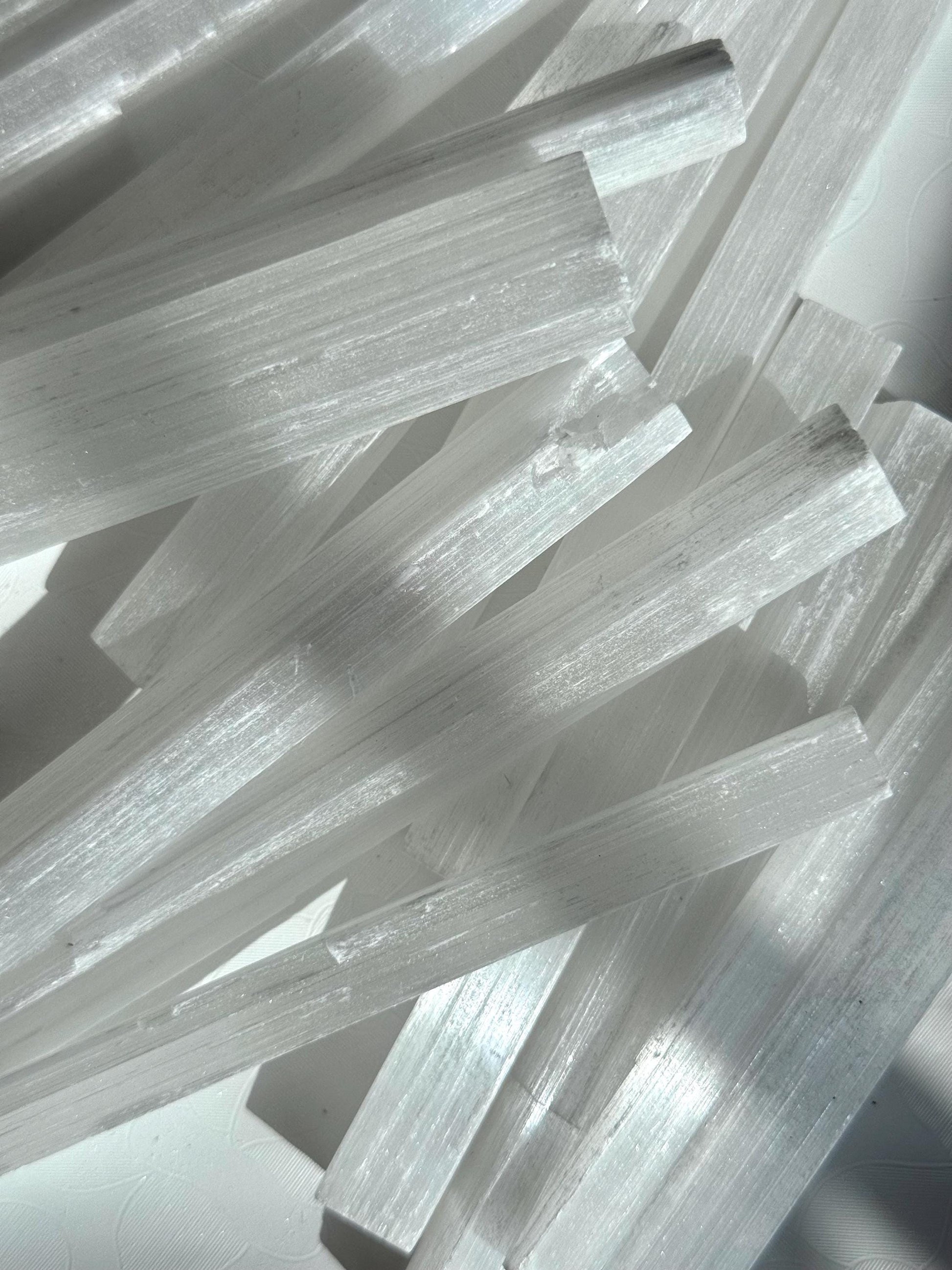 One (1) Selenite Wand | Satin Spar Sticks for Cleansing
