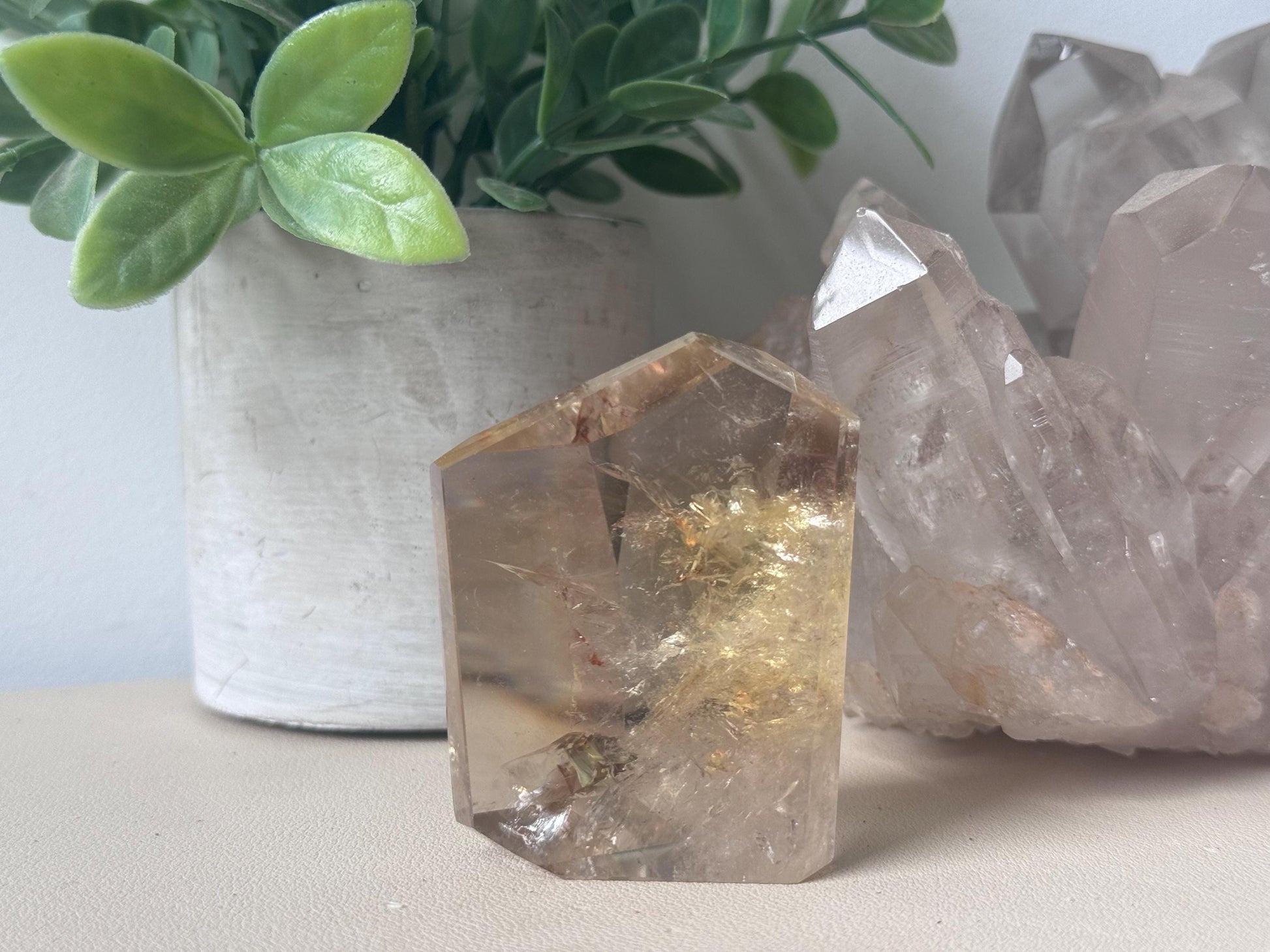 Beautiful Citrine Freeform with Rainbow | Rainbow Citrine Polished