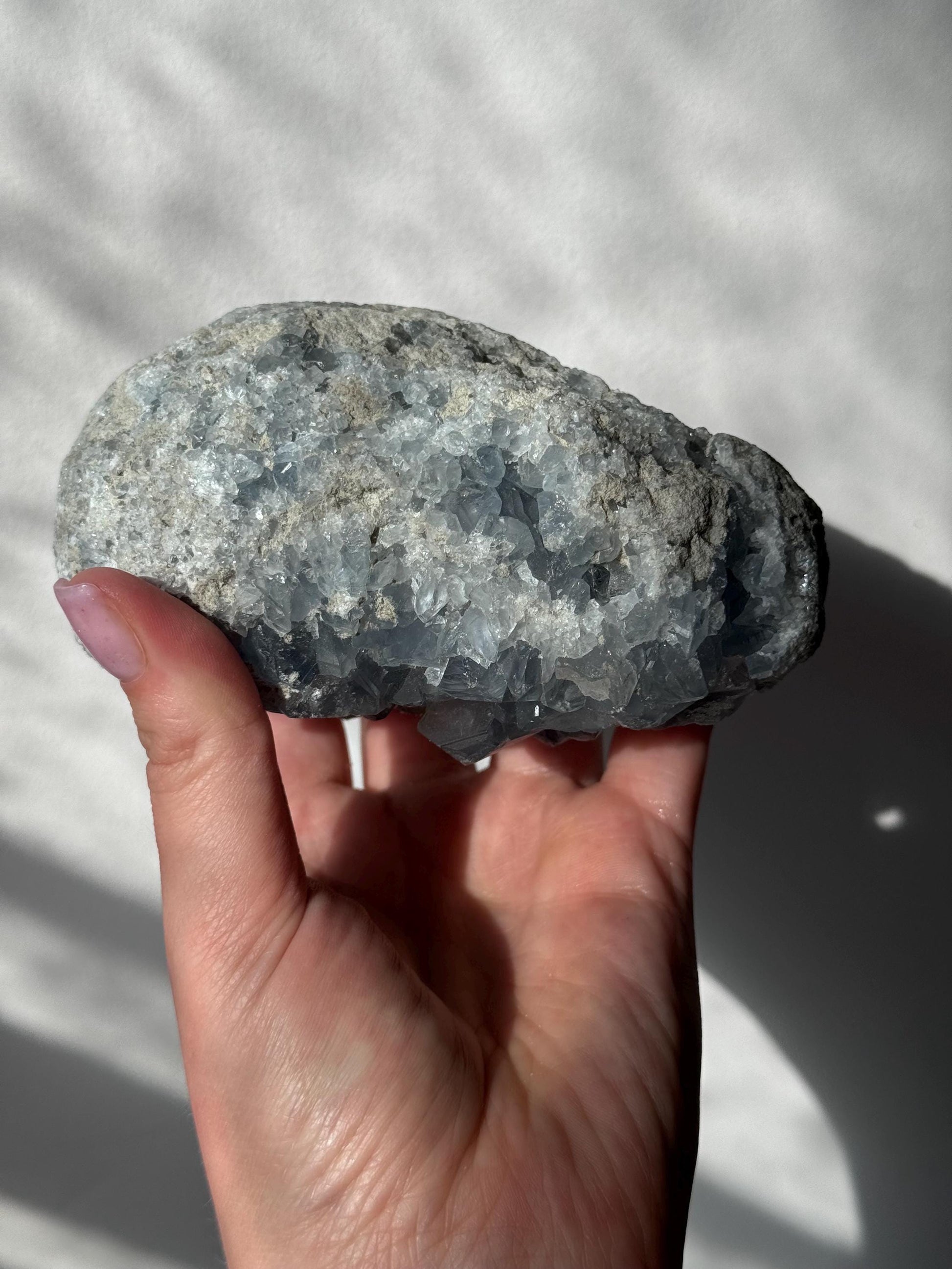 Beautiful Celestite Geode 1KG | Raw Celestite Egg