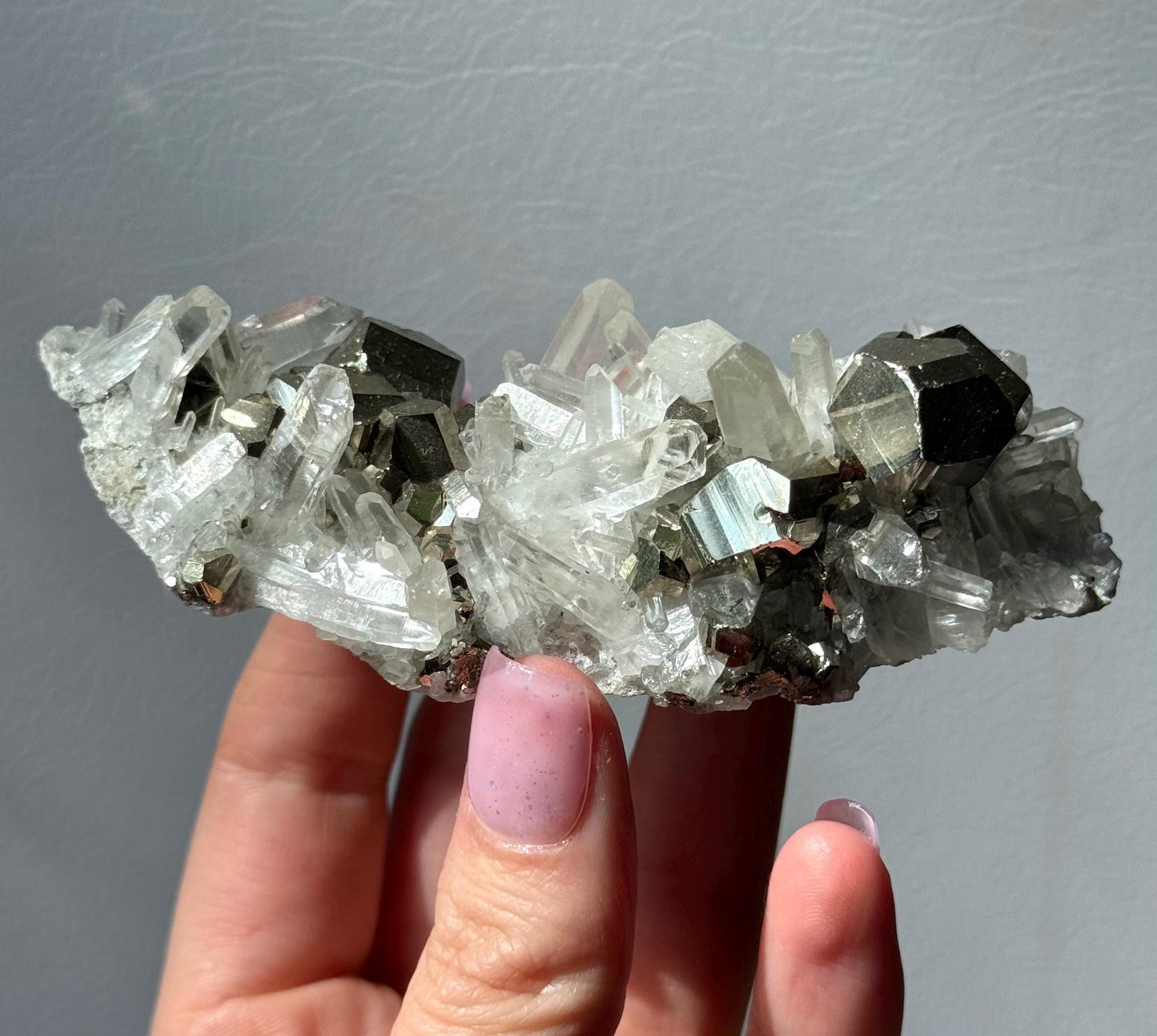 Beautiful Pyrite on Quartz Specimen | Pyrite Quartz