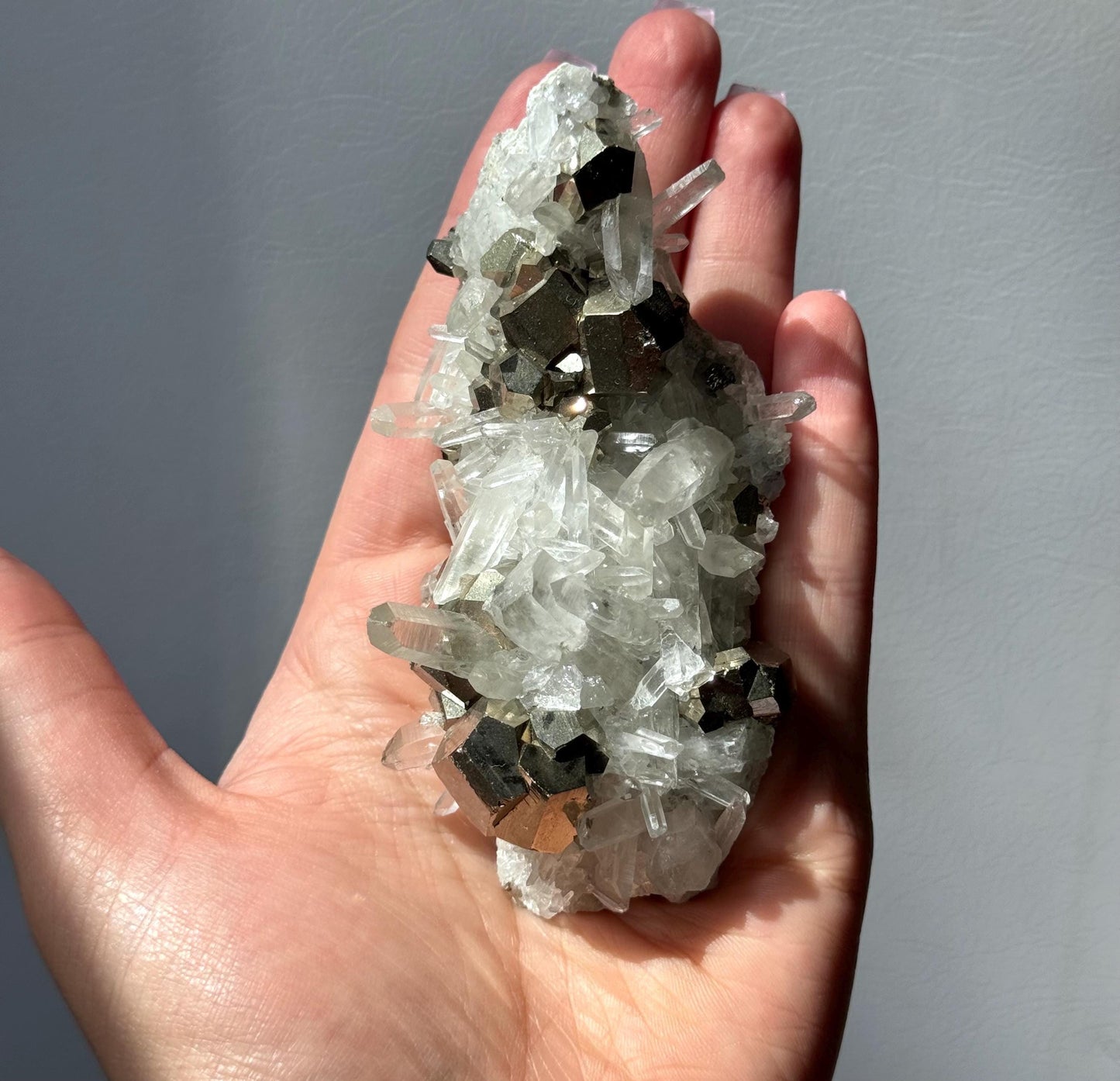 Beautiful Pyrite on Quartz Specimen | Pyrite Quartz