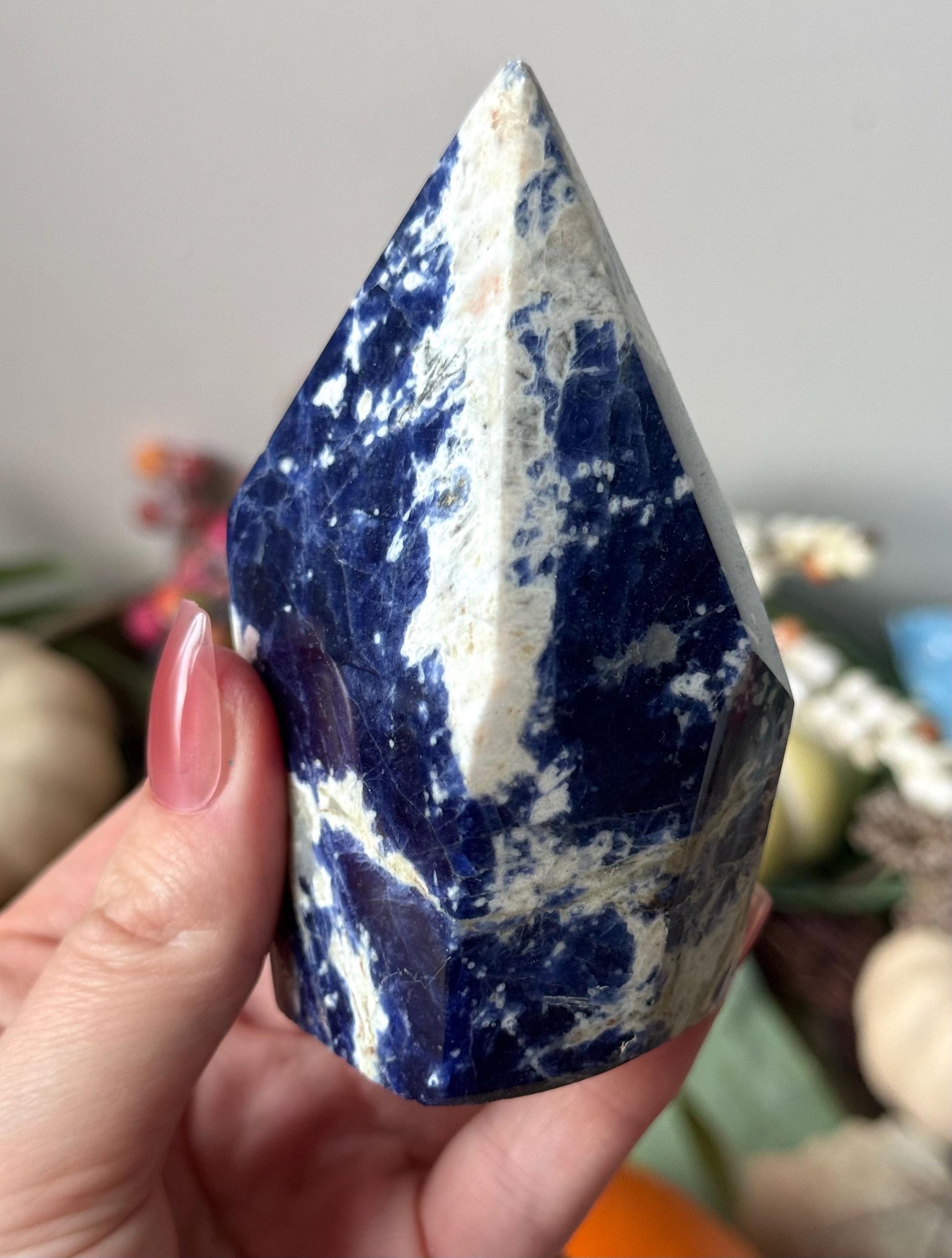 Beautiful Sodalite Cut Base Point from Namibia | Sodalite Point