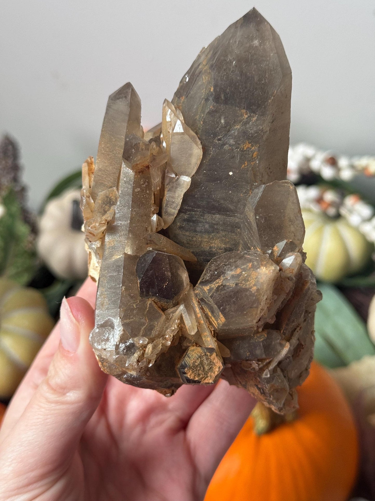 Gorgeous Smoky Quartz Cluster from Malawai | Raw Smokey Quartz Points