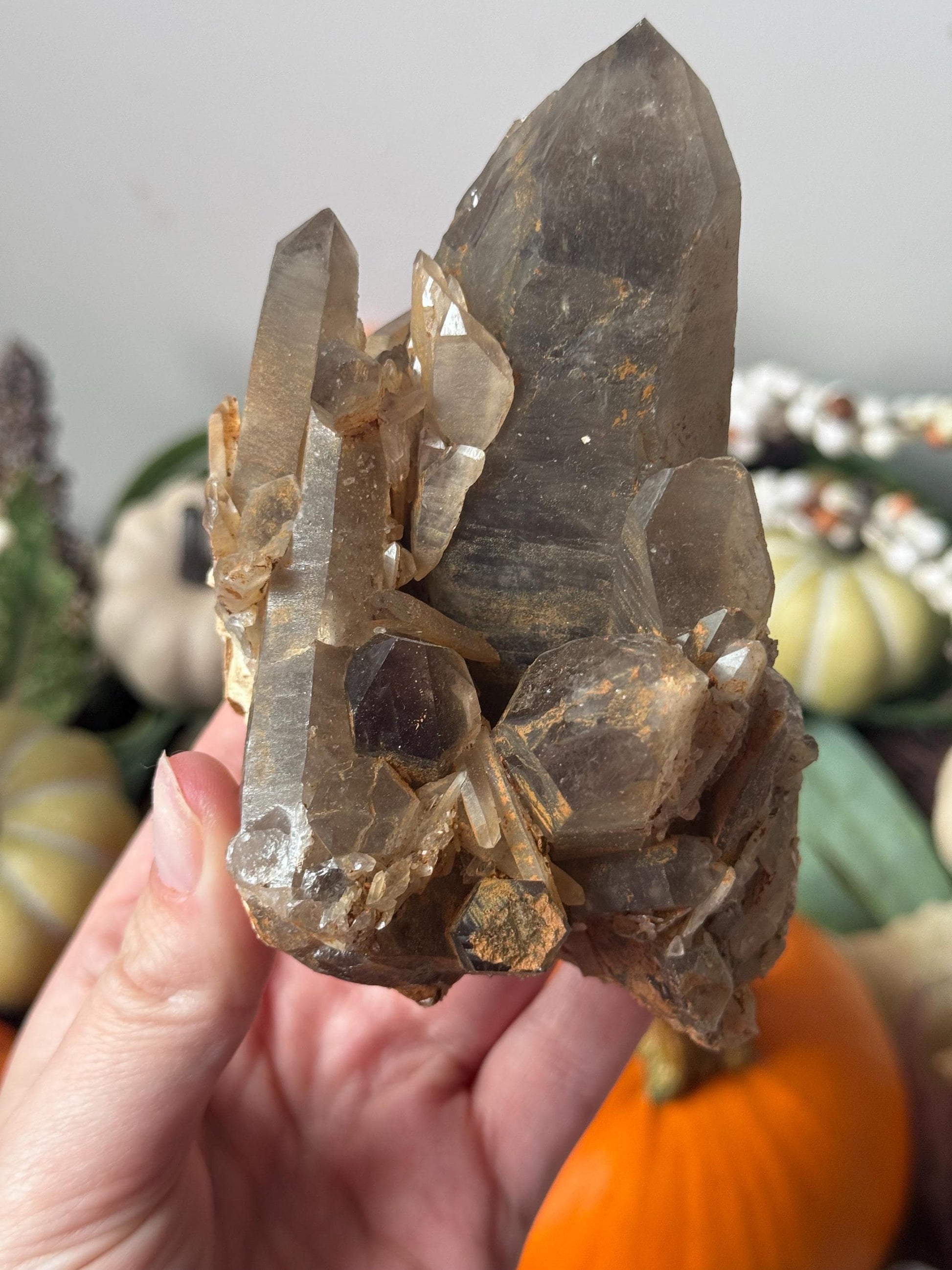 Gorgeous Smoky Quartz Cluster from Malawai | Raw Smokey Quartz Points