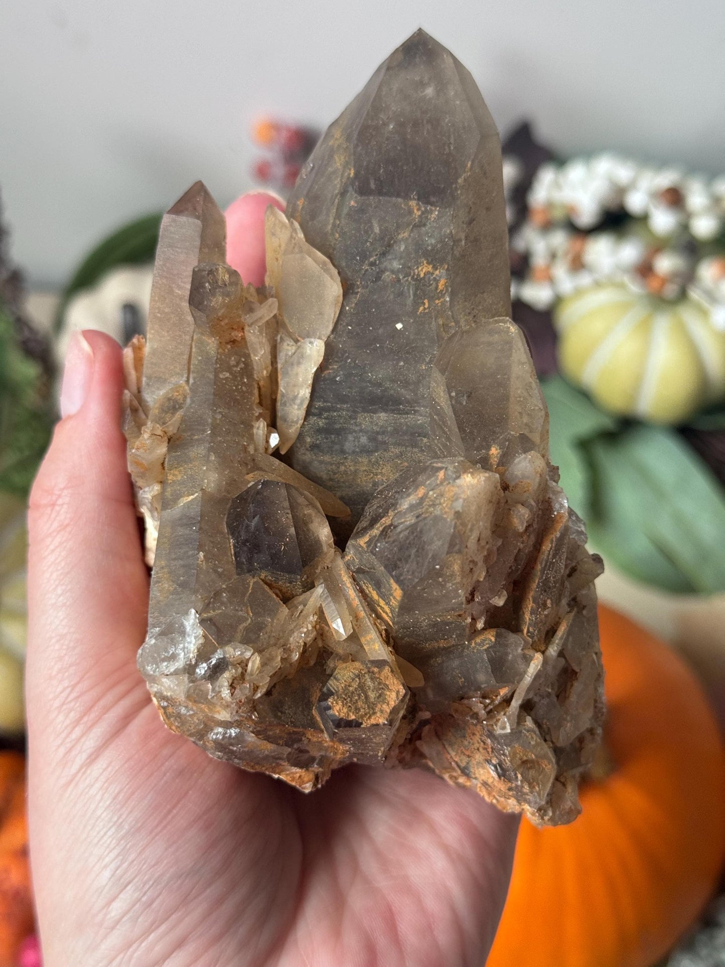Gorgeous Smoky Quartz Cluster from Malawai | Raw Smokey Quartz Points