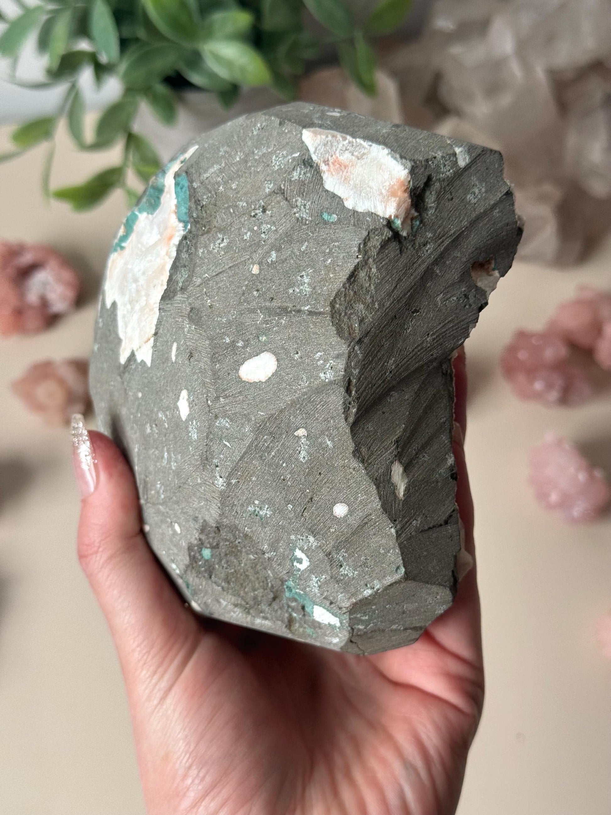 Stunning Pink Heulandite with Peach Stilbite Geode | Pink Apophyllite with Stilbite Specimen