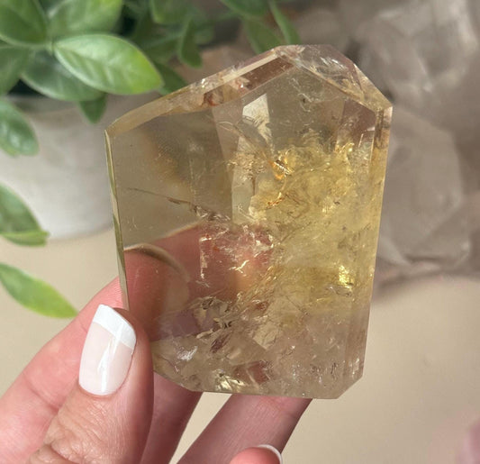Beautiful Citrine Freeform with Rainbow | Rainbow Citrine Polished