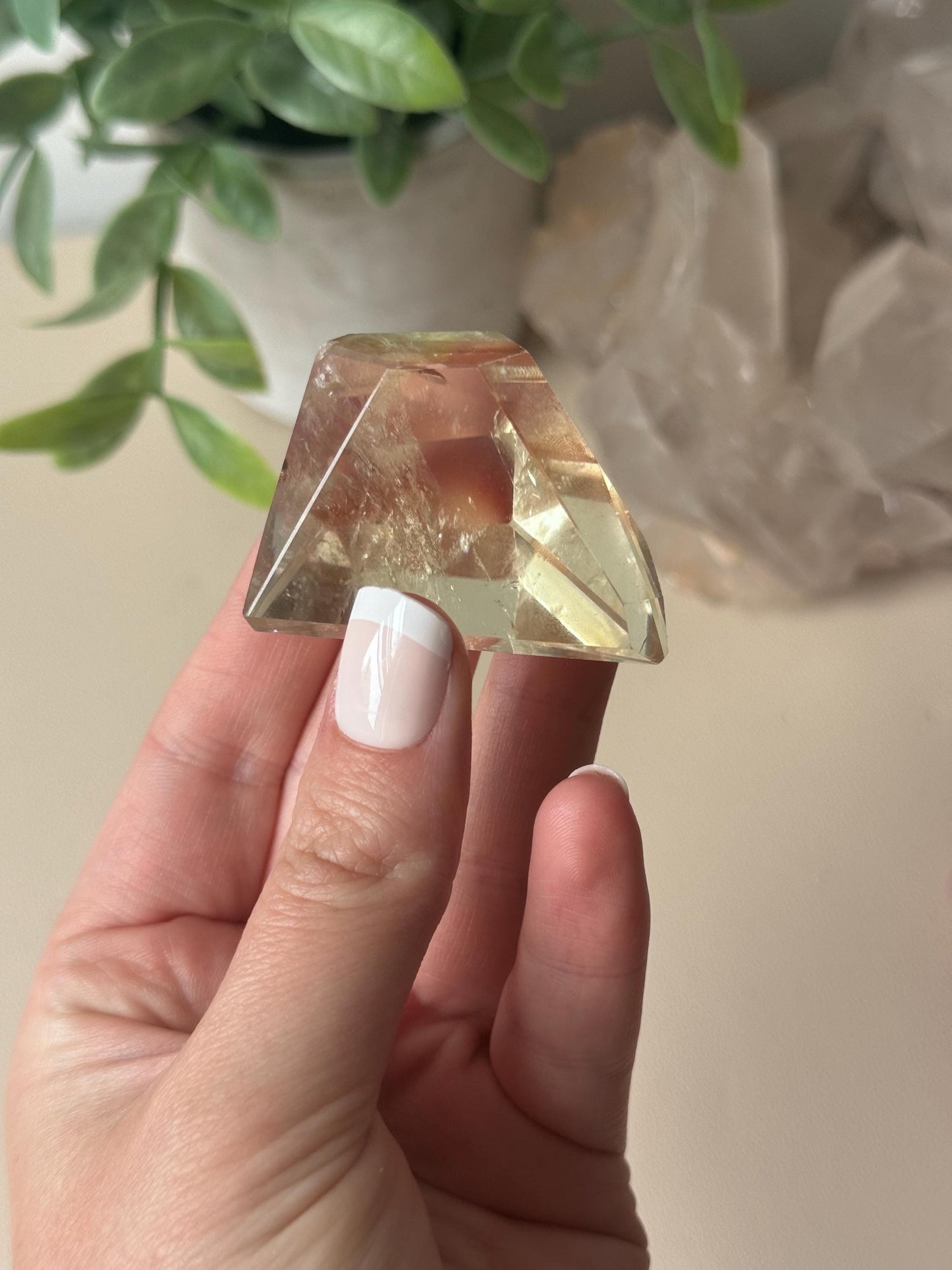 Beautiful Citrine Freeform with Rainbow | Rainbow Citrine Polished
