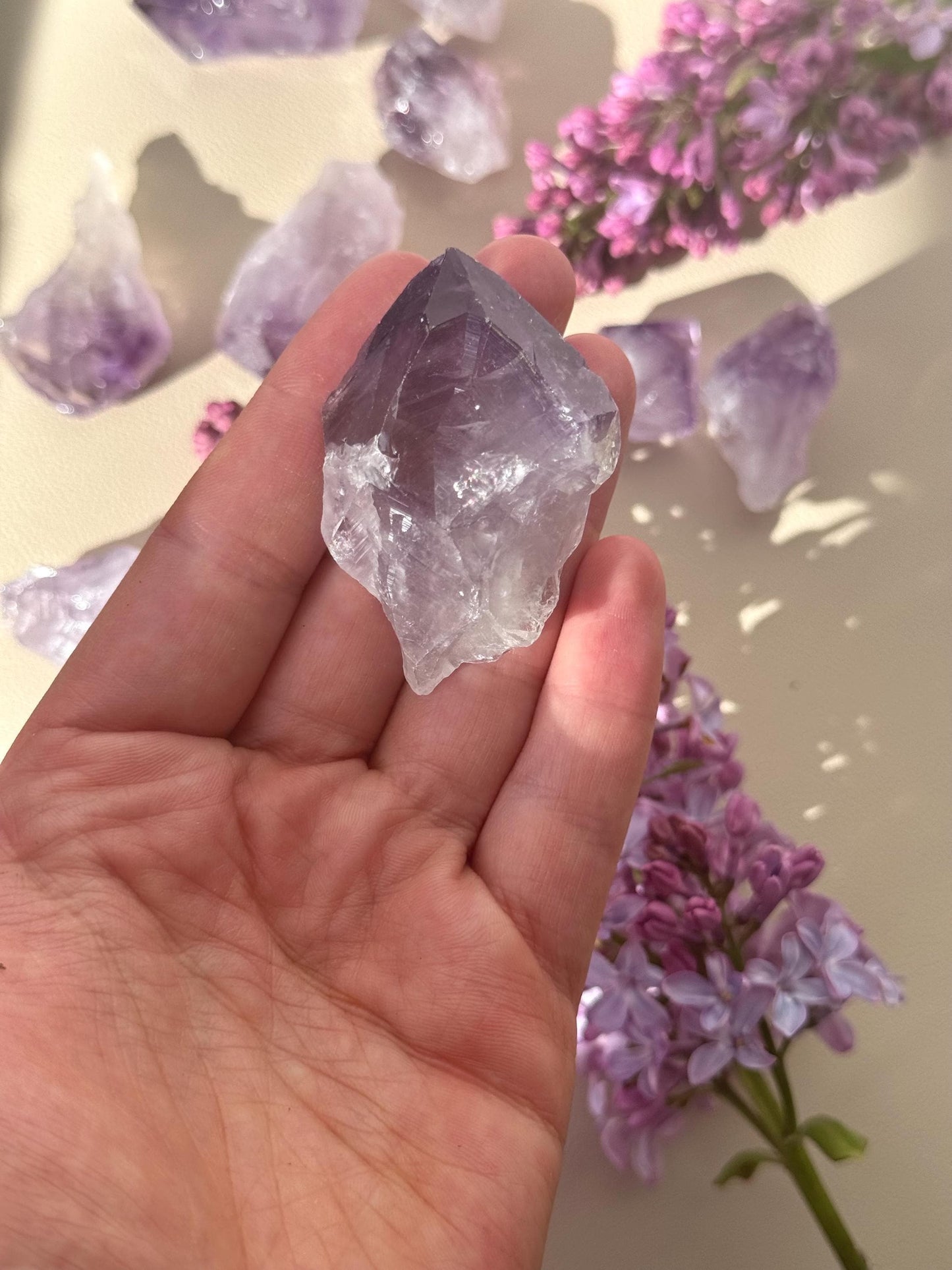 Beautiful Raw Amethyst Points from Brazil | Unpolished Amethyst Chunks