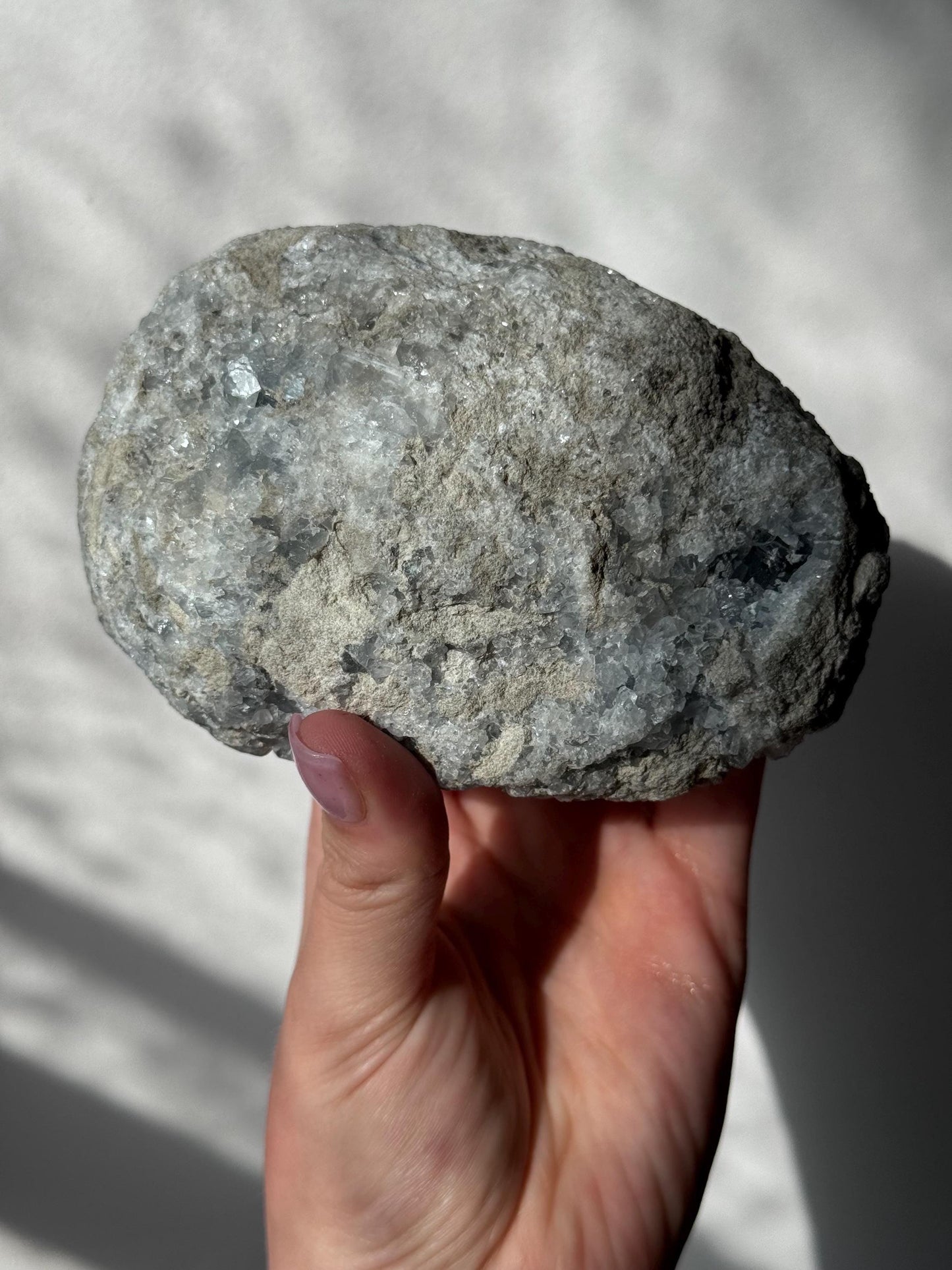 Beautiful Celestite Geode 1KG | Raw Celestite Egg