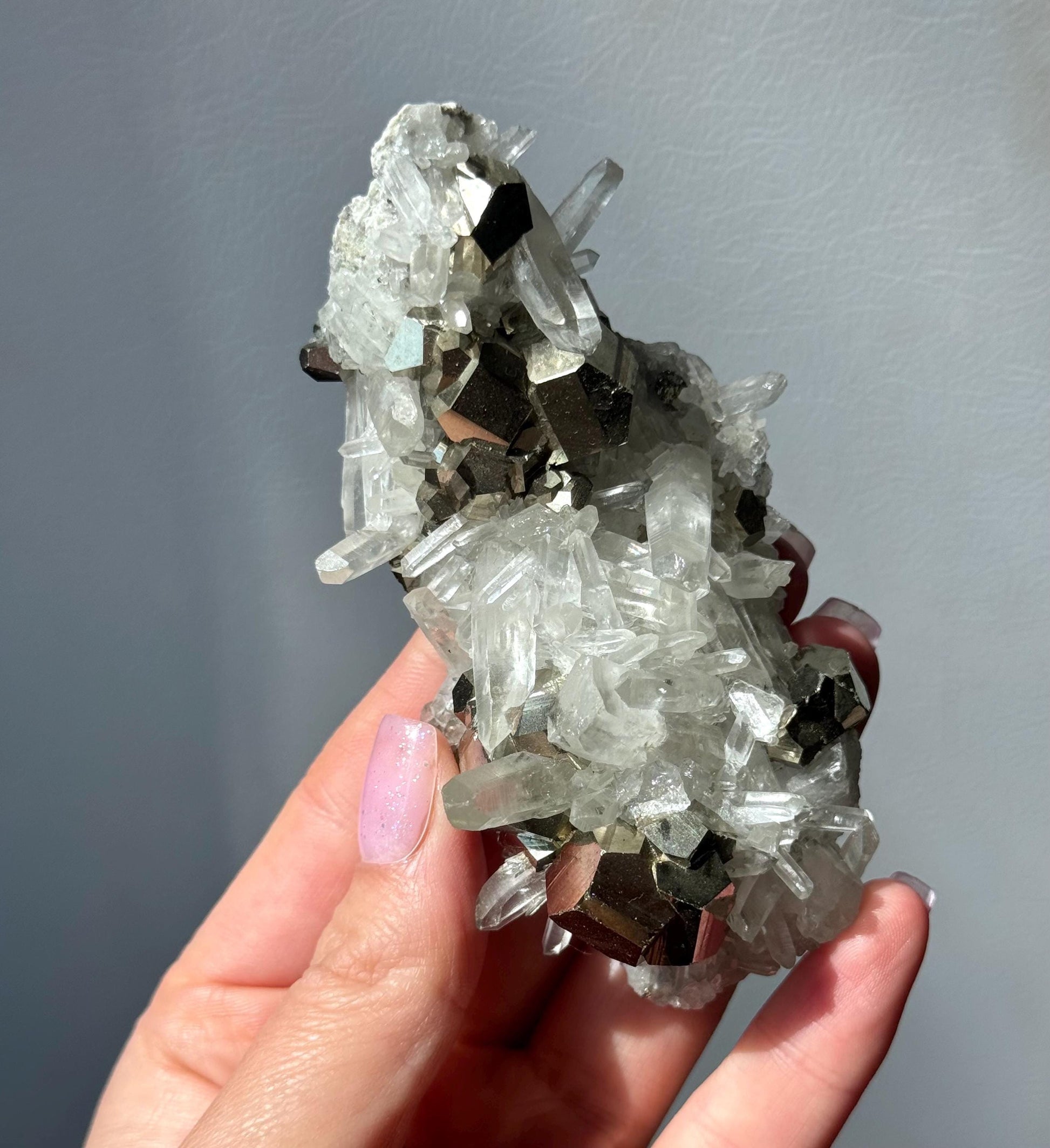 Beautiful Pyrite on Quartz Specimen | Pyrite Quartz