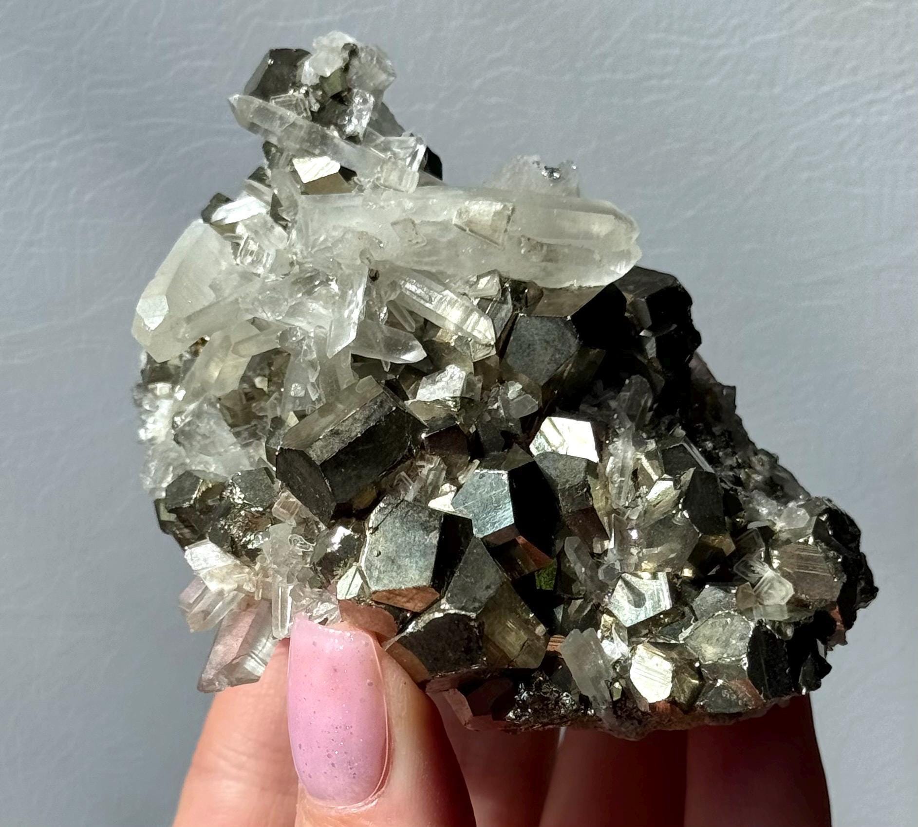 Beautiful Pyrite on Quartz Specimen | Pyrite Quartz
