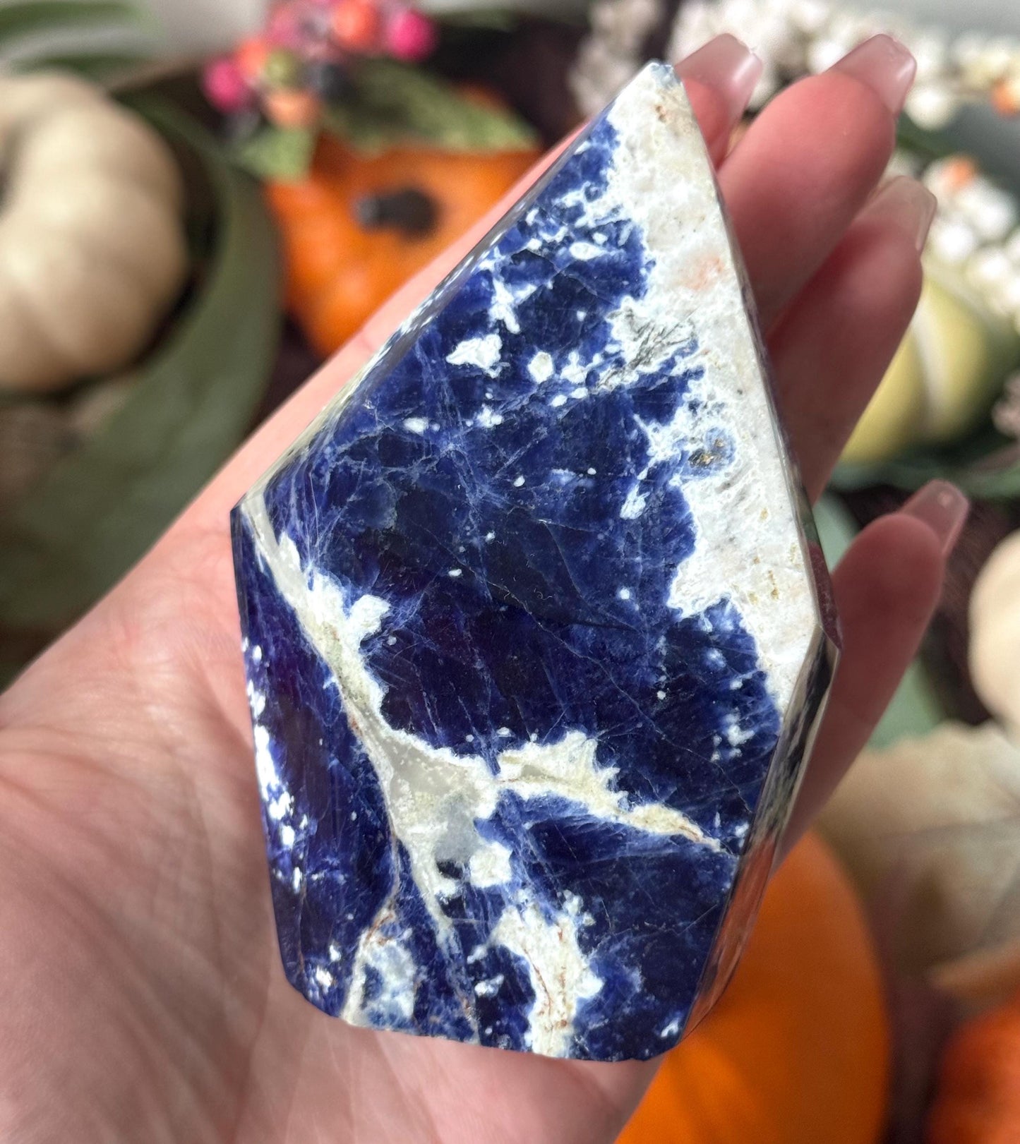 Beautiful Sodalite Cut Base Point from Namibia | Sodalite Point