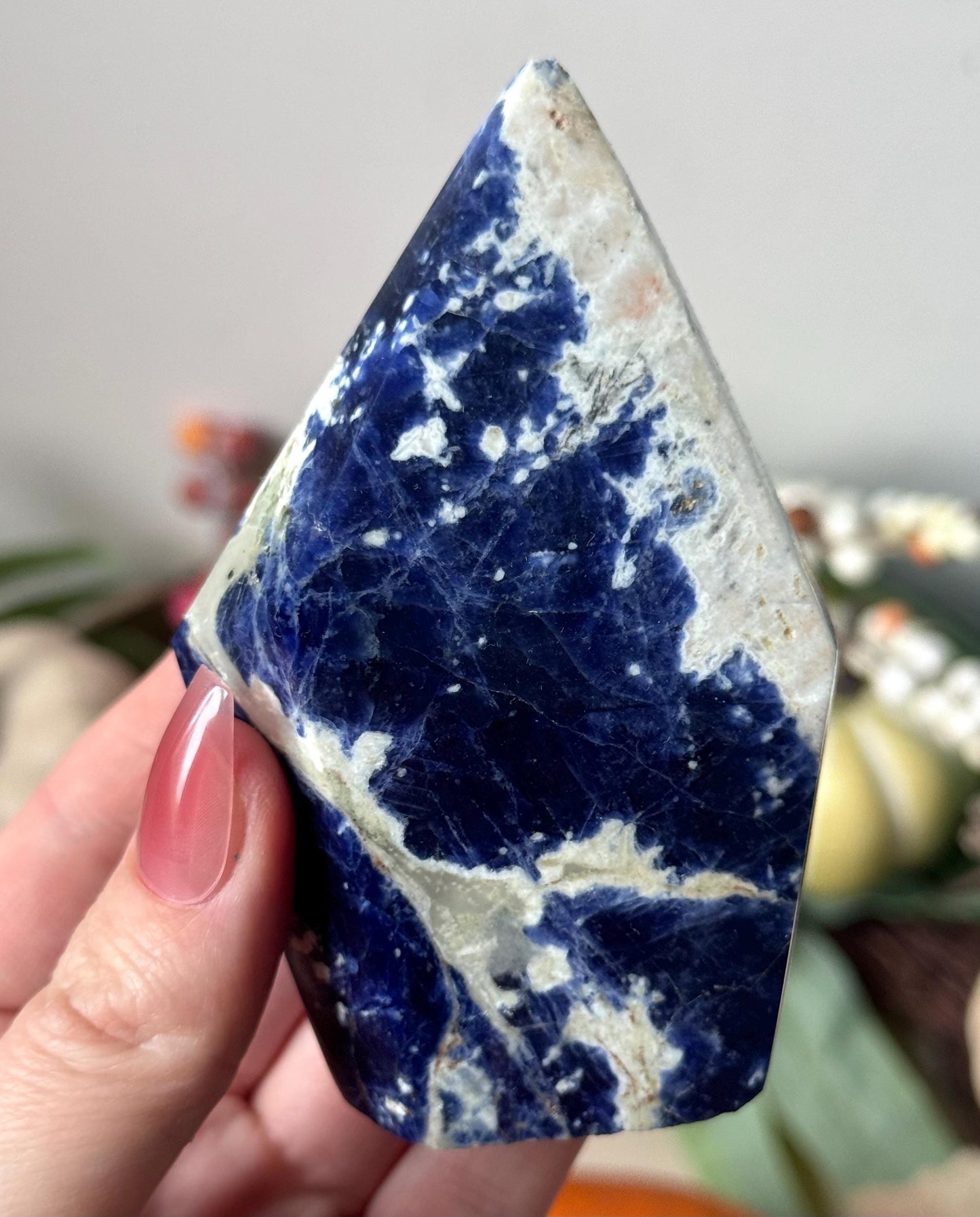Beautiful Sodalite Cut Base Point from Namibia | Sodalite Point