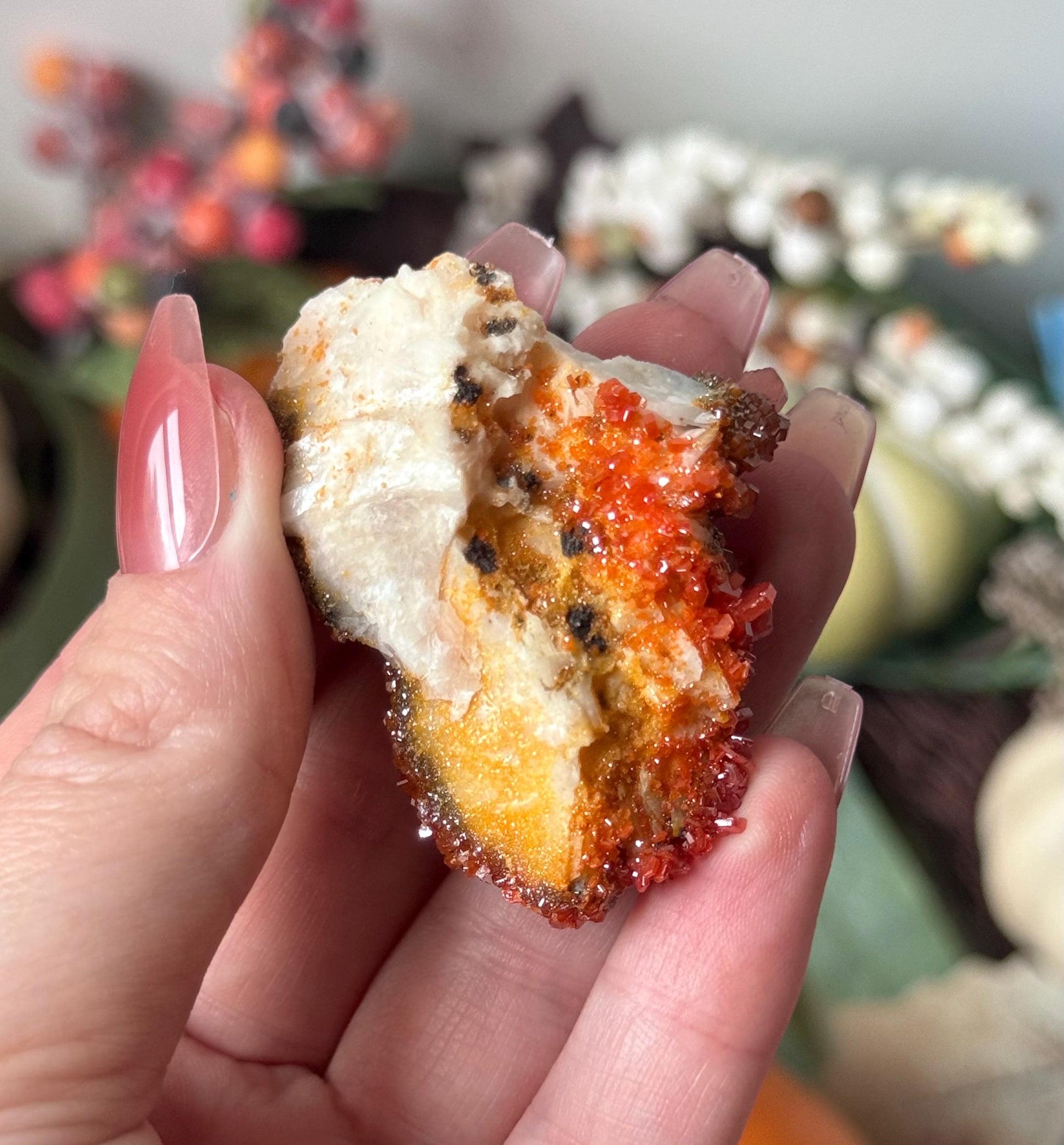 Stunning Vanidinite Specimen from Morocco | Red Vanidinite Cluster