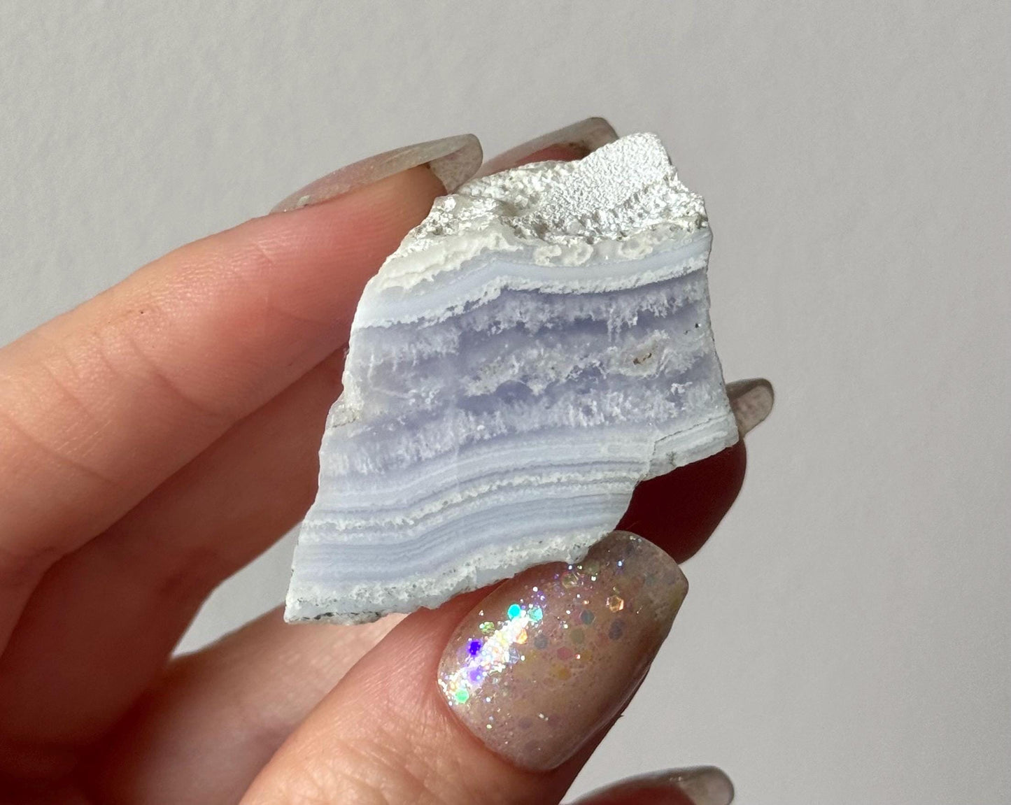 Beautiful Semi-Polished Blue Lace Agate Pieces from Namibia | Part Polished Blue Lace Agate Rough