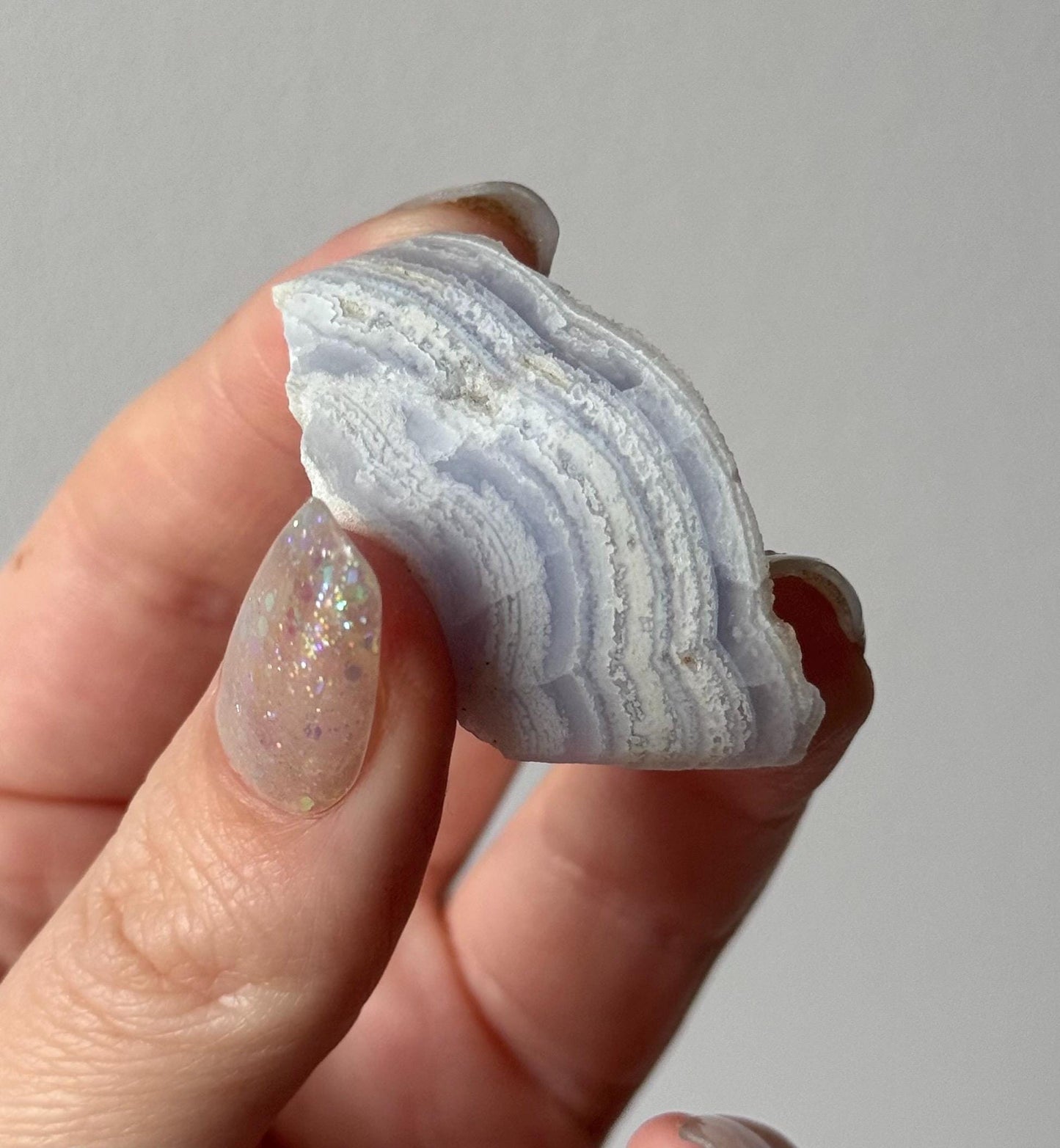Beautiful Semi-Polished Blue Lace Agate Pieces from Namibia | Part Polished Blue Lace Agate Rough