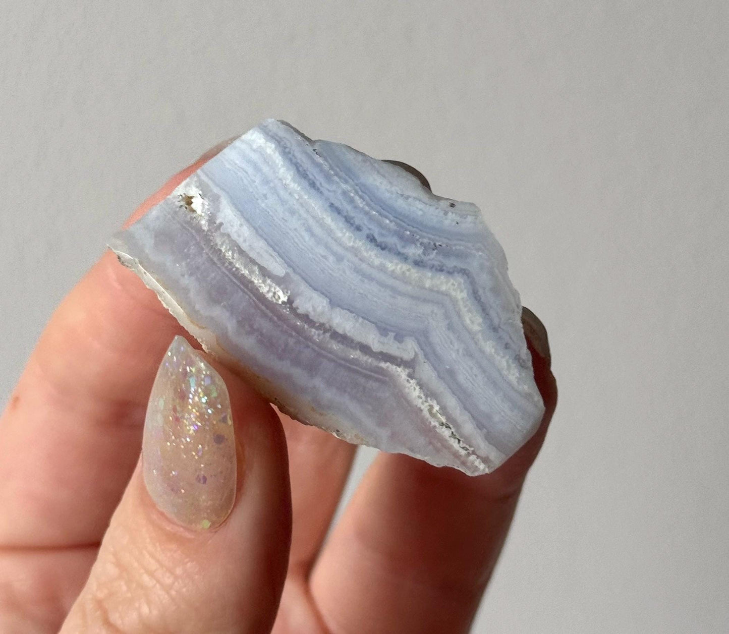Beautiful Semi-Polished Blue Lace Agate Pieces from Namibia | Part Polished Blue Lace Agate Rough