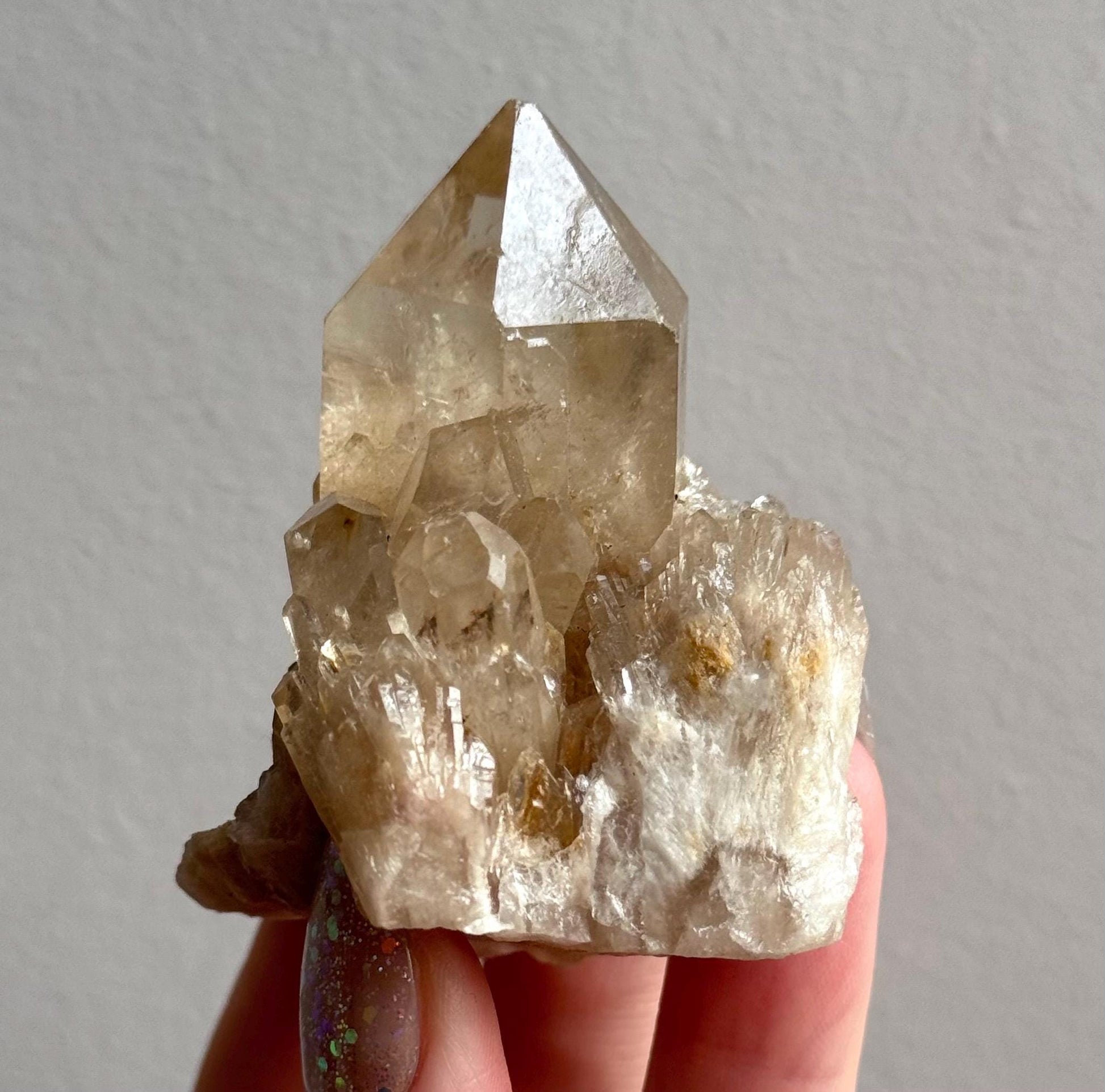 Beautiful Kundalini Citrine Cluster from Congo | Elestial Citrine Natural Kundalini Citrine