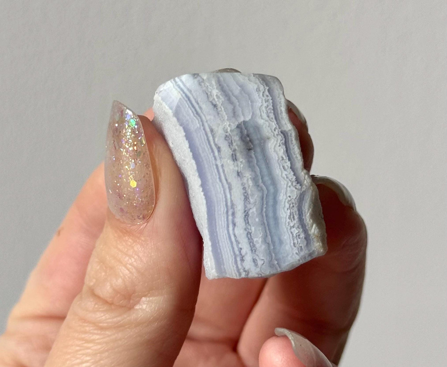 Beautiful Semi-Polished Blue Lace Agate Pieces from Namibia | Part Polished Blue Lace Agate Rough