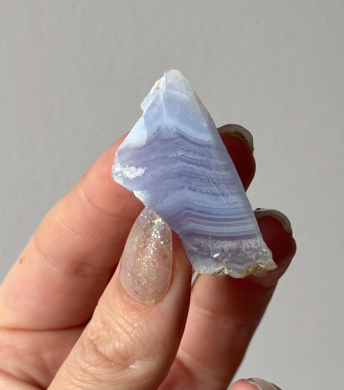 Beautiful Semi-Polished Blue Lace Agate Pieces from Namibia | Part Polished Blue Lace Agate Rough