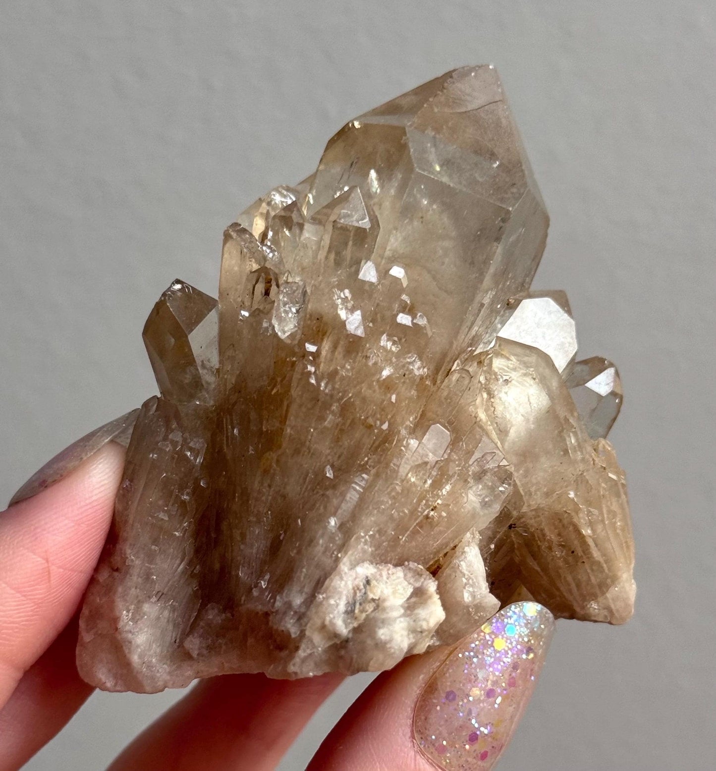 Beautiful Kundalini Citrine Cluster from Congo | Elestial Citrine Natural Kundalini Citrine