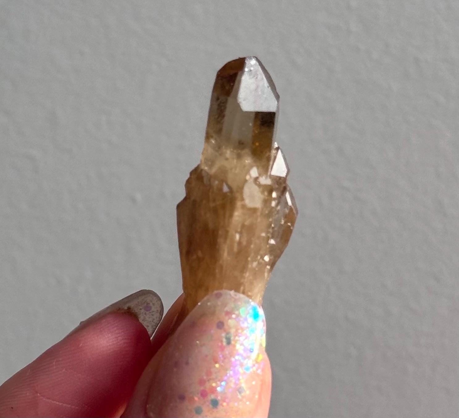 Beautiful Kundalini Citrine Mini Cluster from Congo | Natural Citrine Genuine Citrine Elestial Citrine