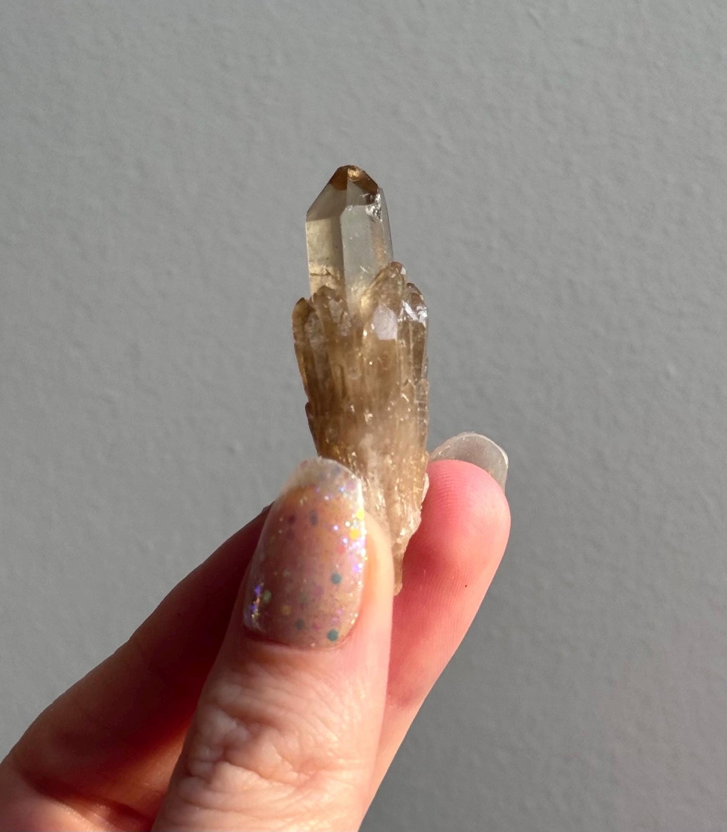 Beautiful Kundalini Citrine Mini Cluster from Congo | Natural Citrine Genuine Citrine Elestial Citrine