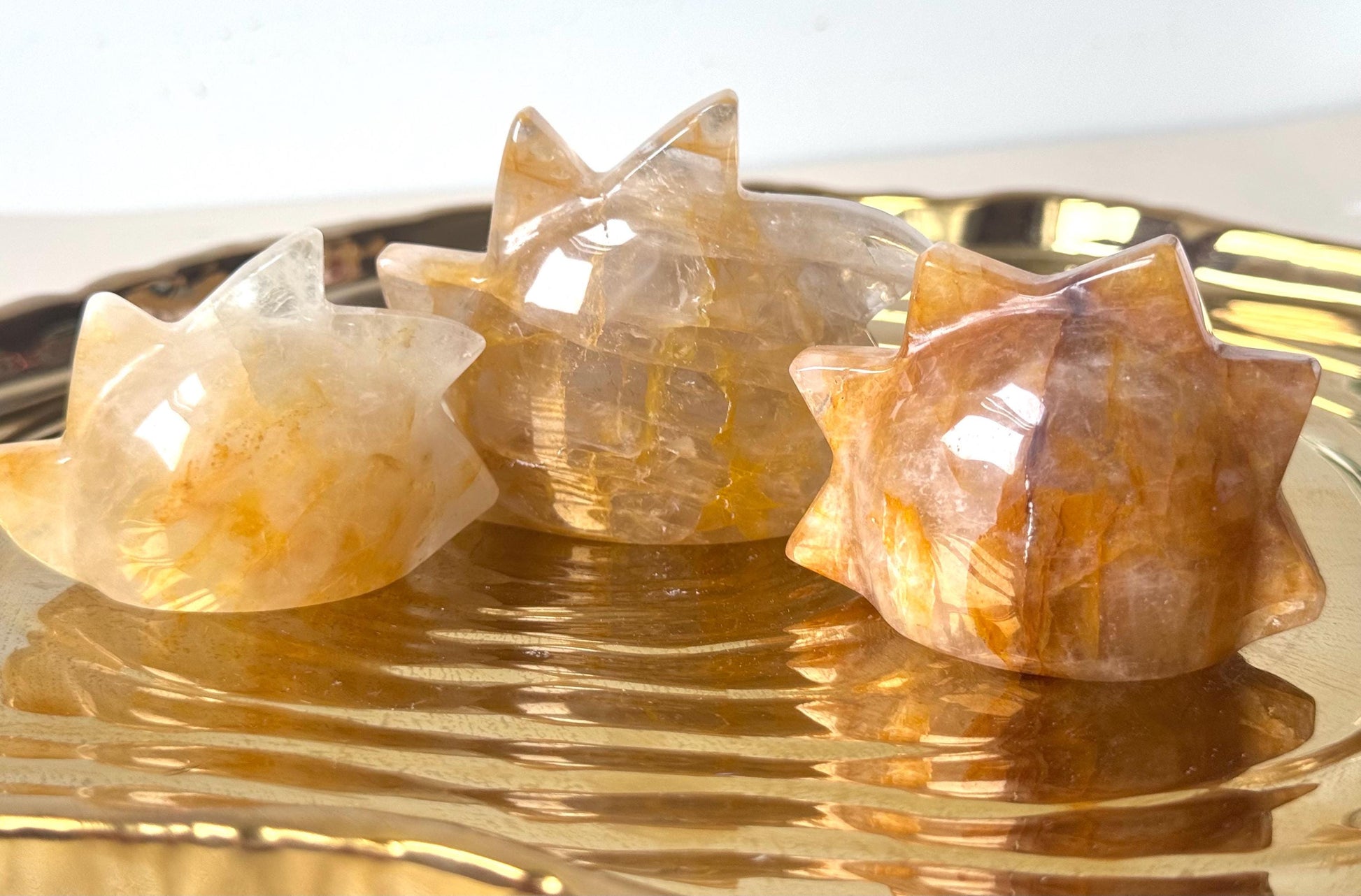 Gorgeous Golden Healer Sun Cut Base Carving | Hematite Sun | Cut Base Sun Carving from Brazil