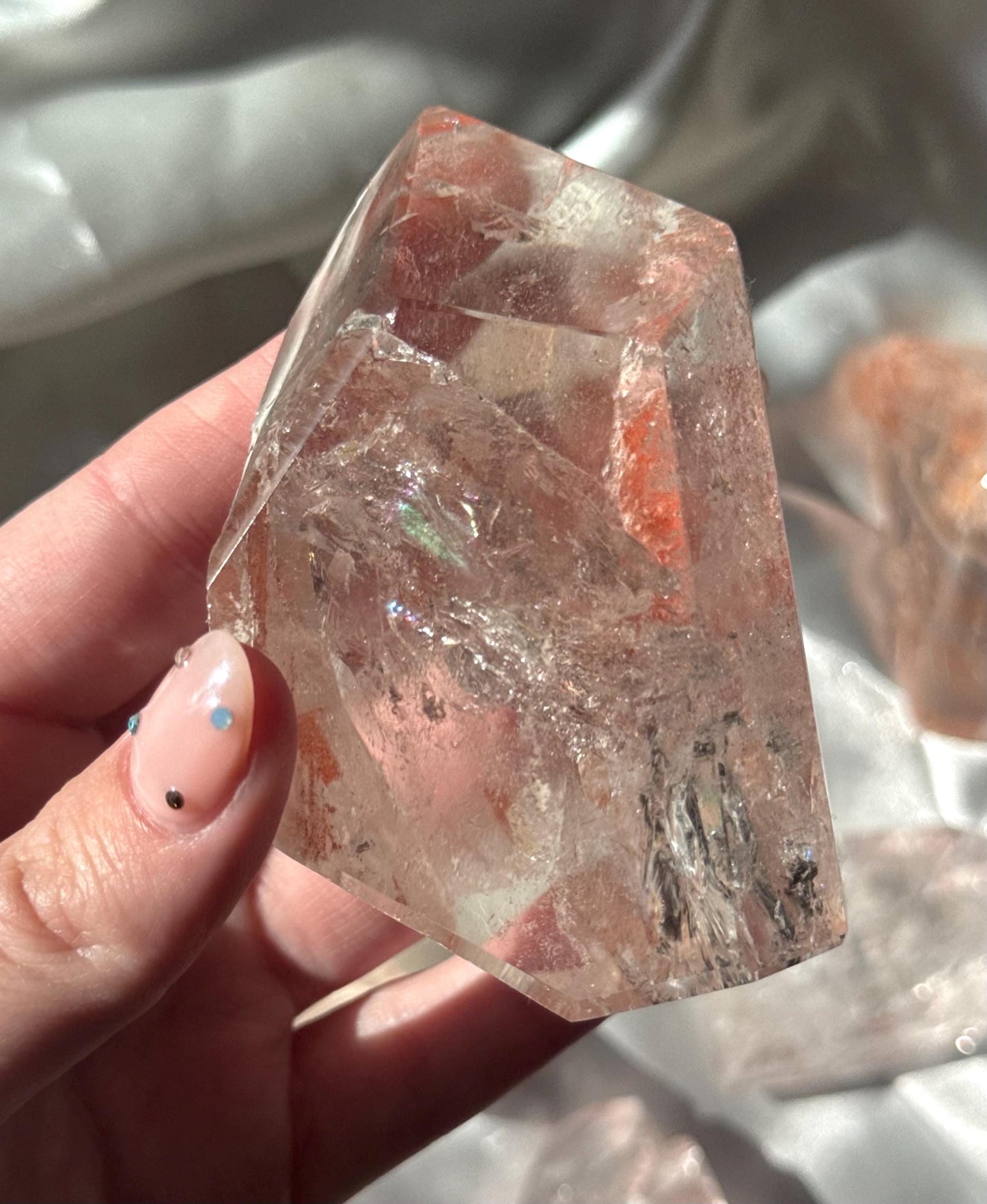 Stunning Pink Lithium Lemurian Freeform from Brazil | Polished Pink Lemurian