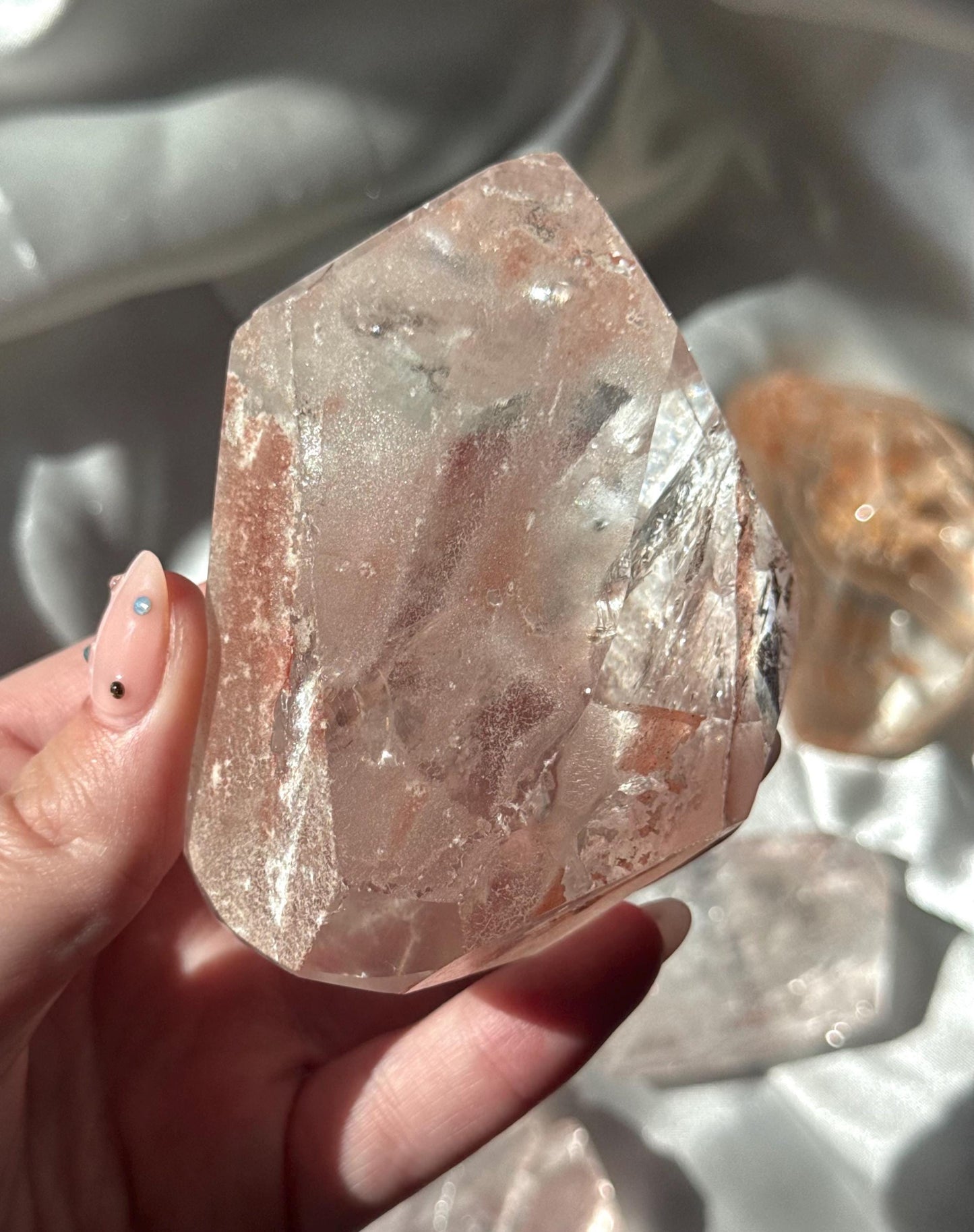 Stunning Pink Lithium Lemurian Freeform from Brazil | Polished Pink Lemurian