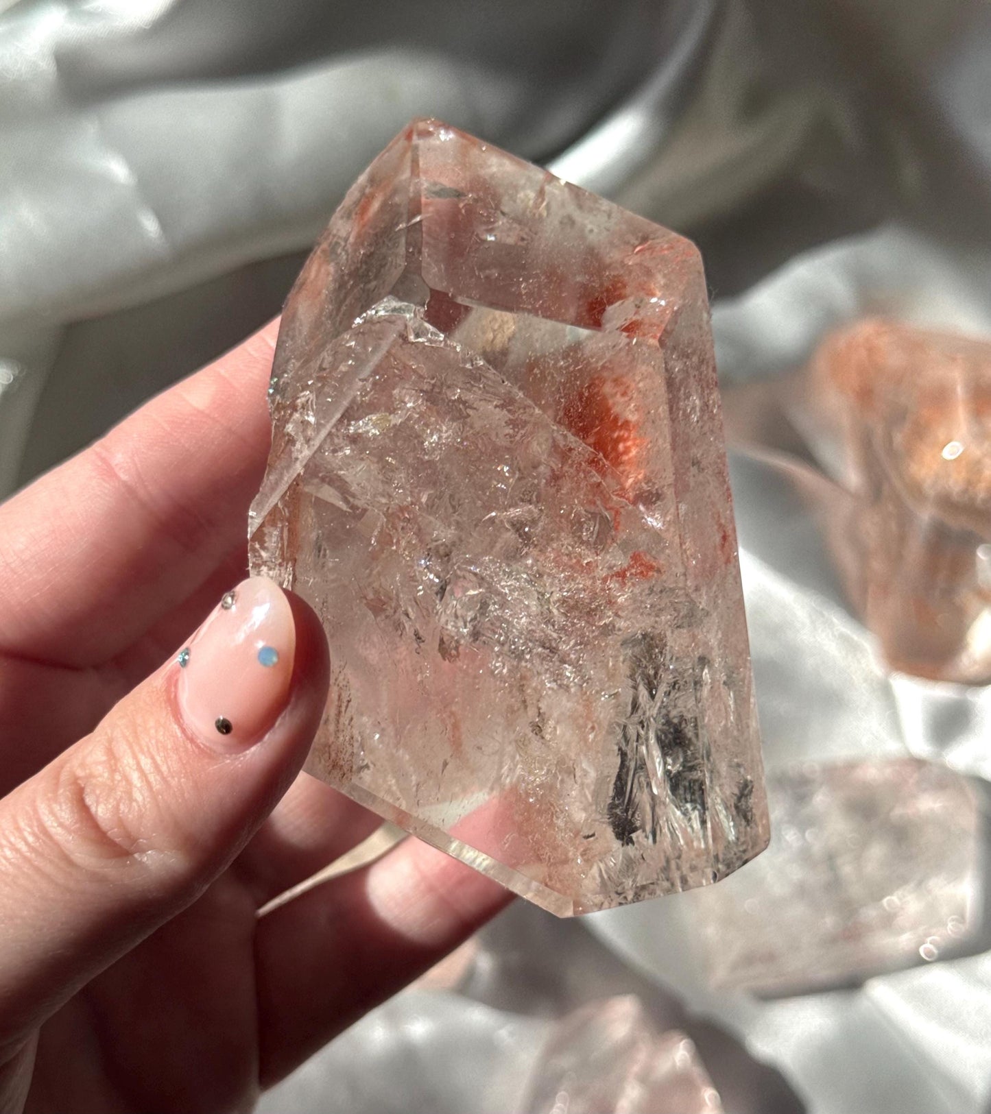 Stunning Pink Lithium Lemurian Freeform from Brazil | Polished Pink Lemurian
