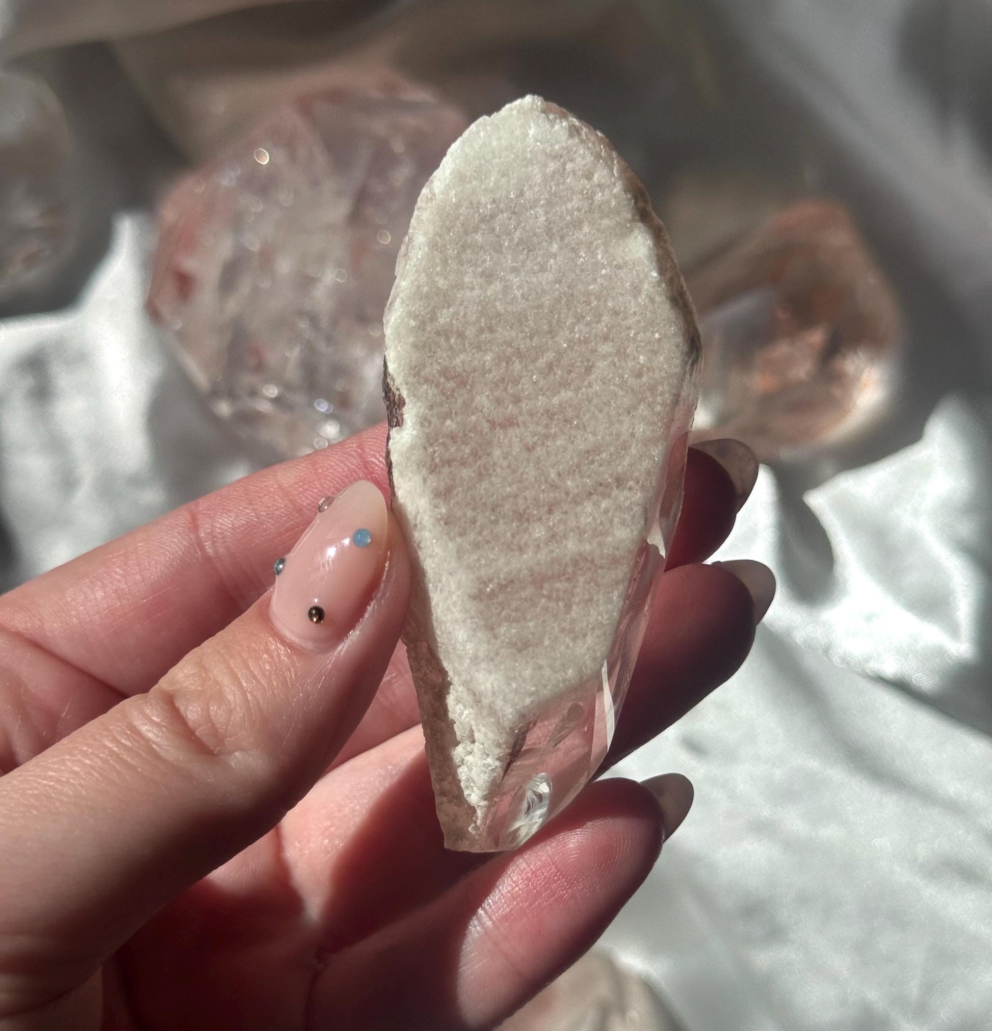 Stunning Pink Lithium Lemurian Freeform from Brazil | Polished Pink Lemurian Carving