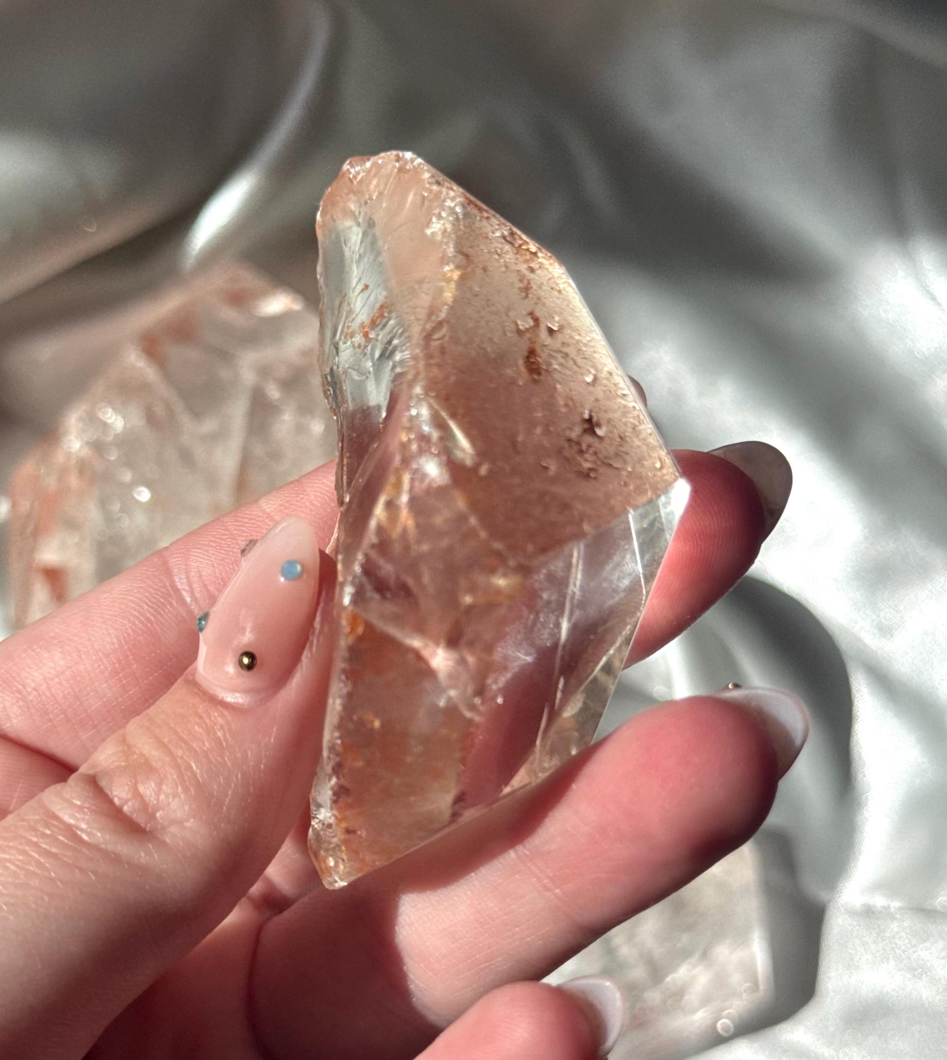 Stunning Pink Lithium Lemurian Freeform from Brazil | Polished Pink Lemurian Carving