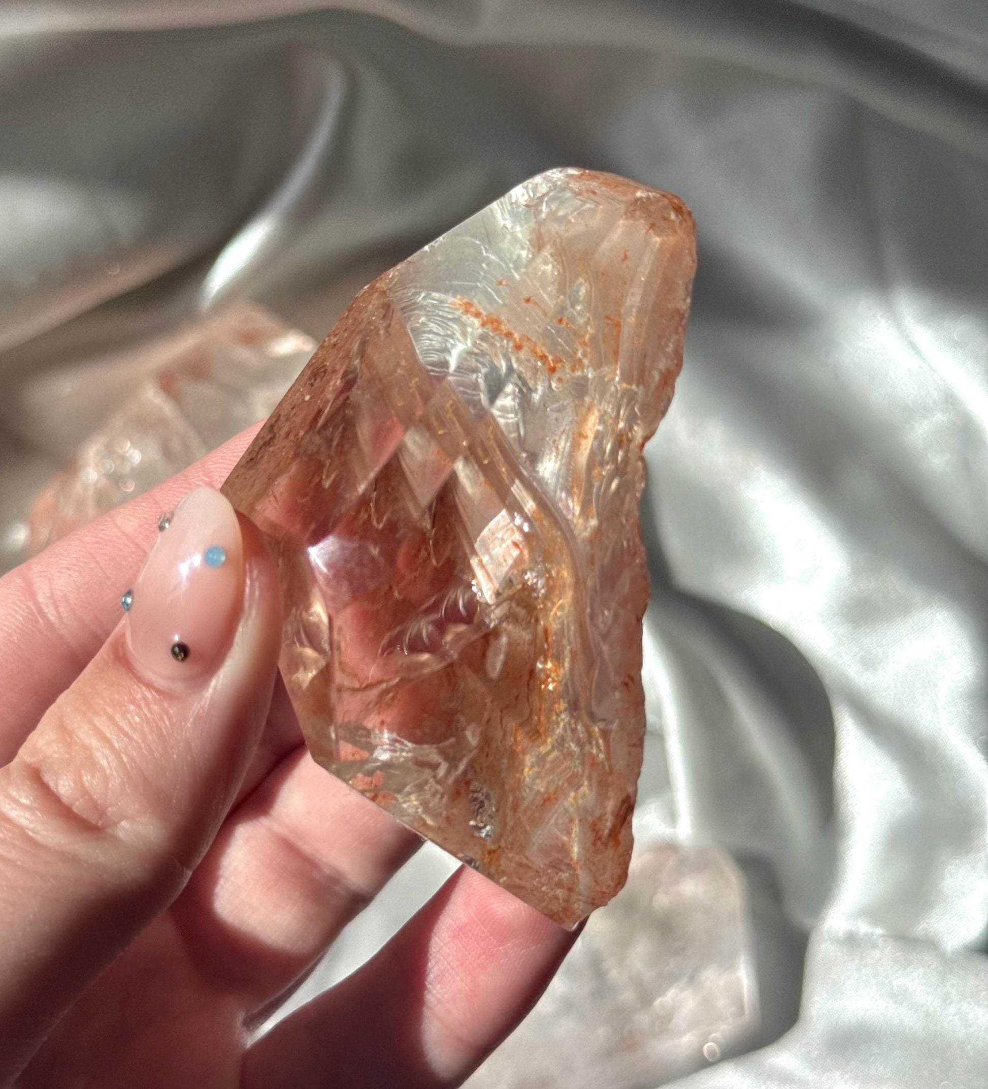 Stunning Pink Lithium Lemurian Freeform from Brazil | Polished Pink Lemurian Carving