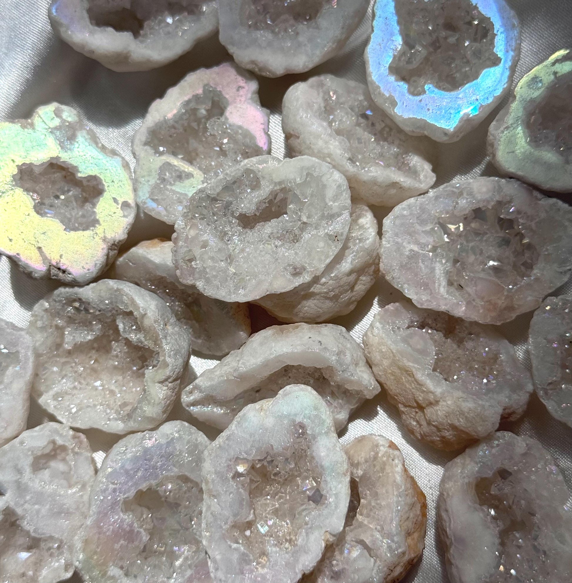 ONE (1) Angel Aura Quartz Geode from Moroccan Quartz Geode Intuitively Chosen