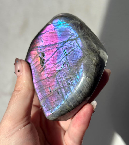 Beautiful Purple Labradorite Freeform from Madagascar | Sunset Labradorite