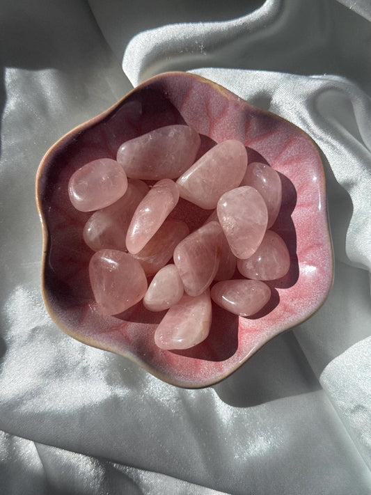 One (1) Rose Quartz Tumble from Madagascar | Intuitively Chosen Rose Quartz Stone