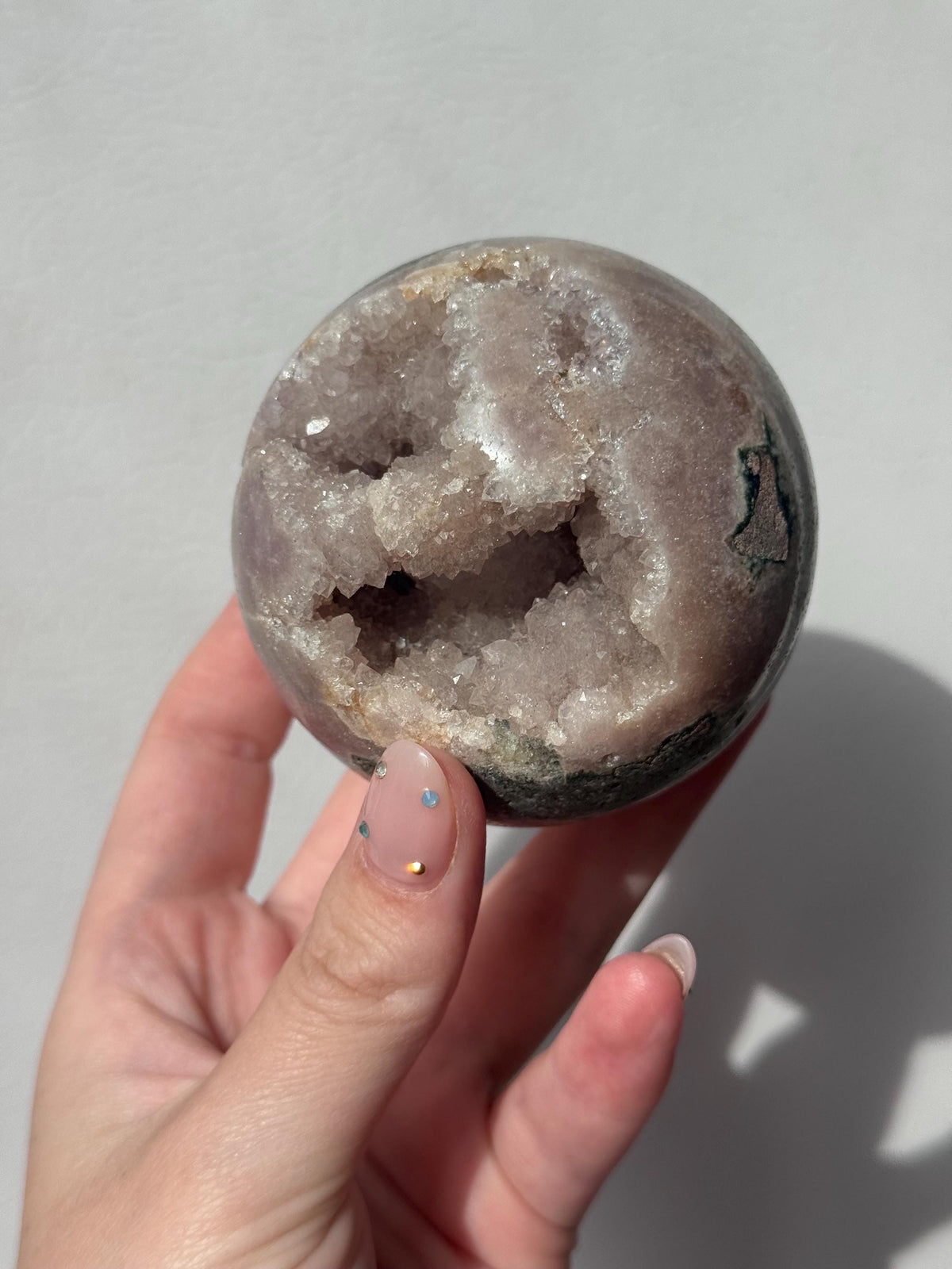 Gorgeous Druzy Pink Amethyst Sphere with Jasper from Brazil | 72mm Pink Amethyst Jasper Crystal Ball
